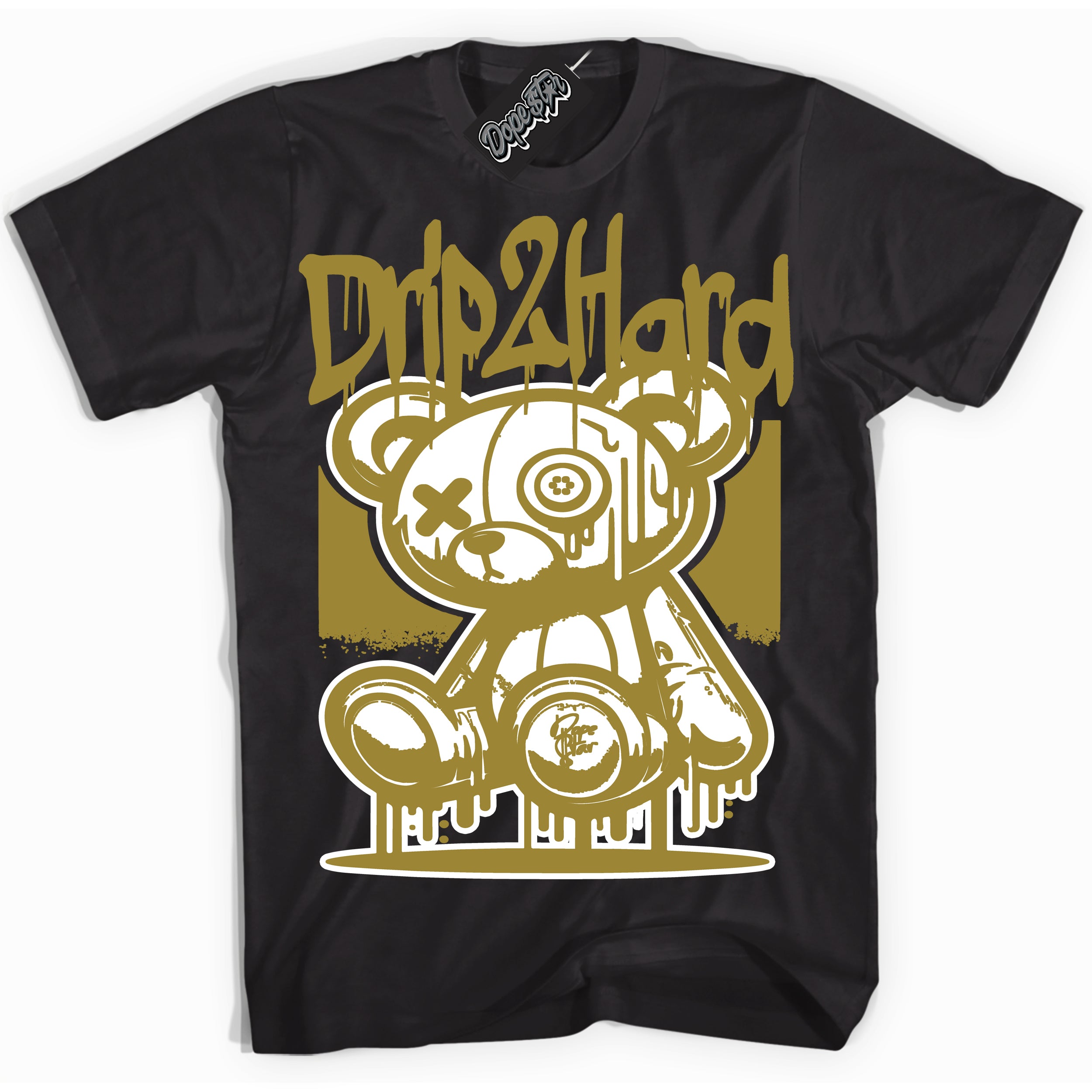 Cool Black Shirt with “ Drip 2 Hard ” design that perfectly matches Pacific Moss Dunks.