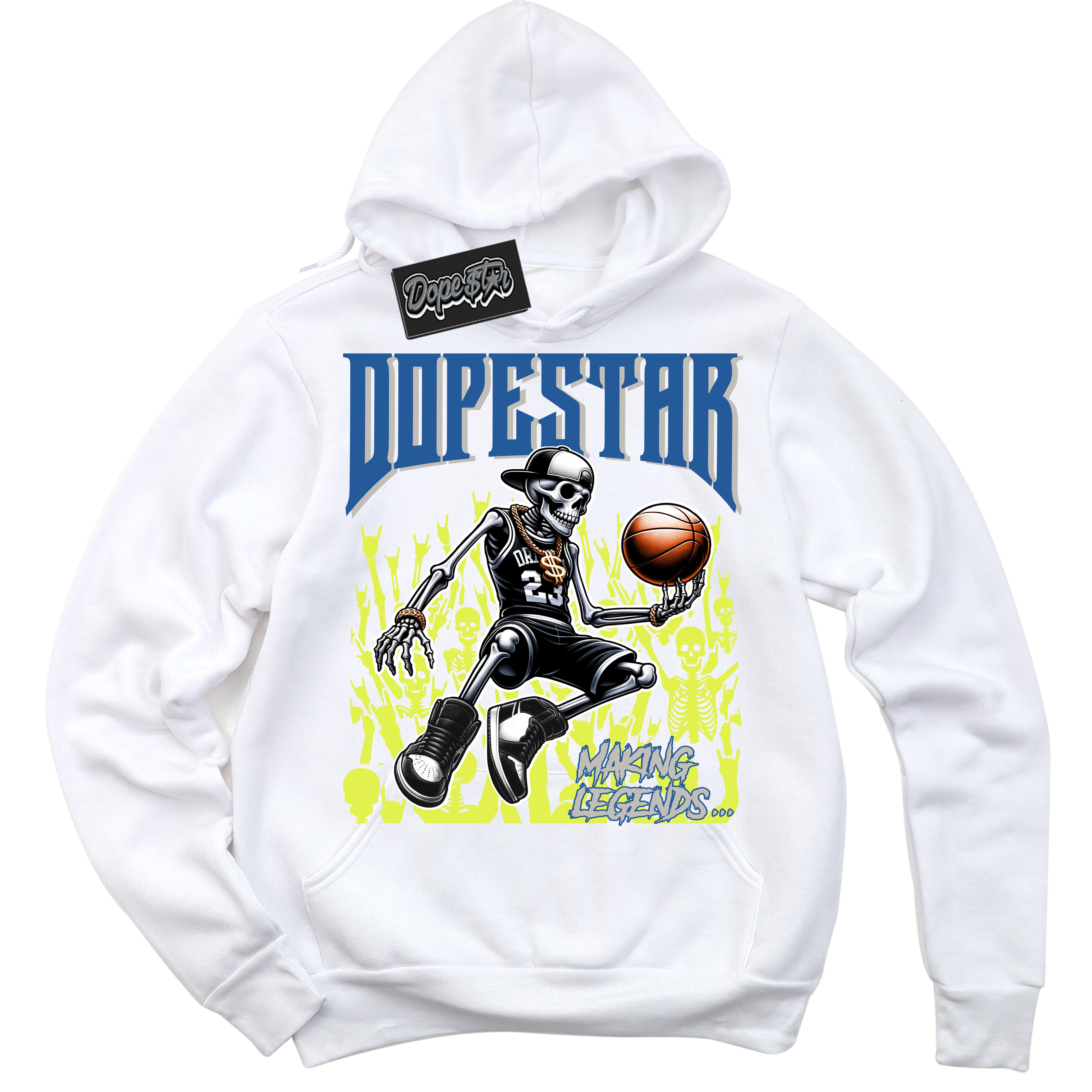 Cool White Hoodie with “ Making Legends ” design that Perfectly Matches 86 Air Max Day 1s Sneakers.