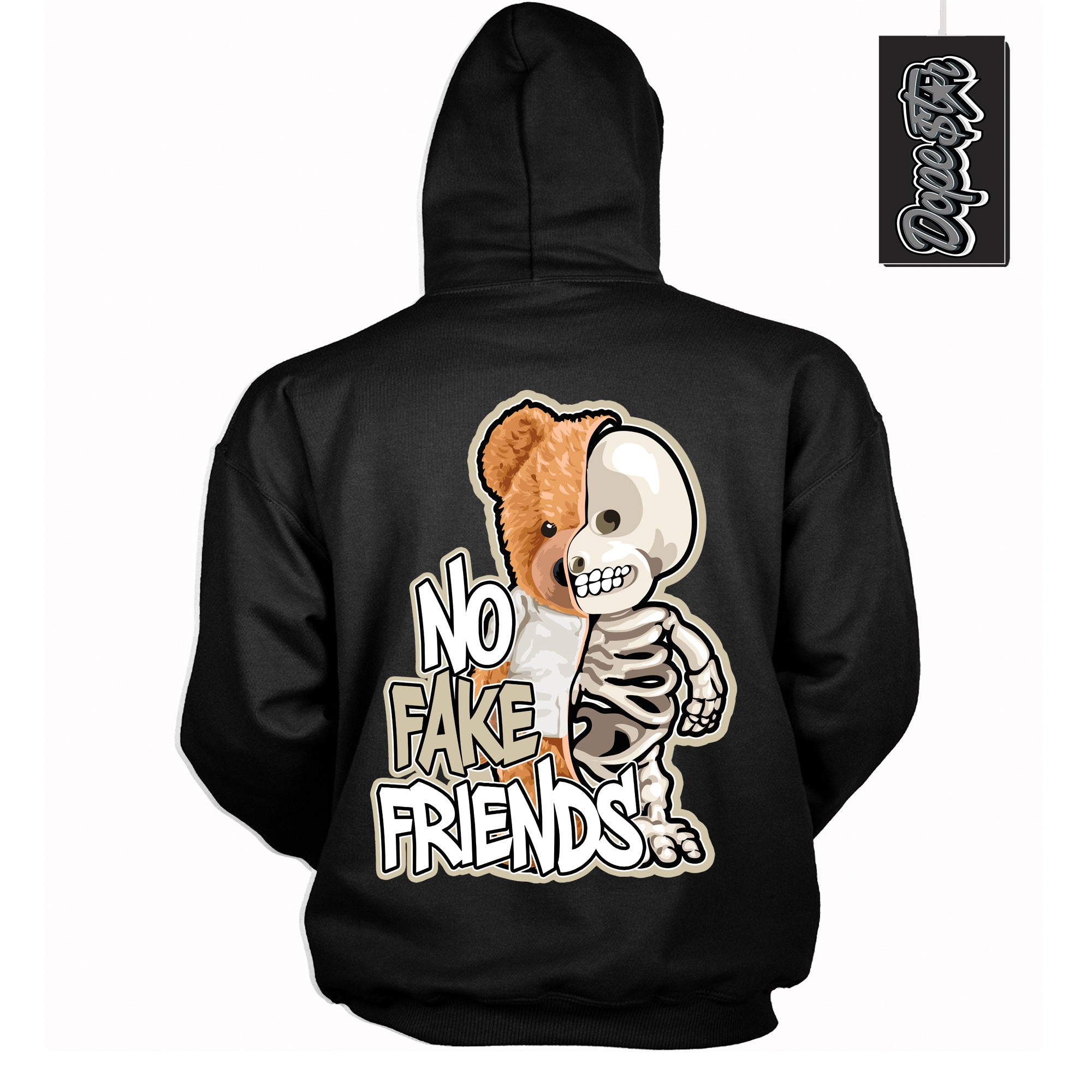 Cool Black Hoodie with “ No Fake Friends ” design that Perfectly Matches Gratitude 11s Sneakers.