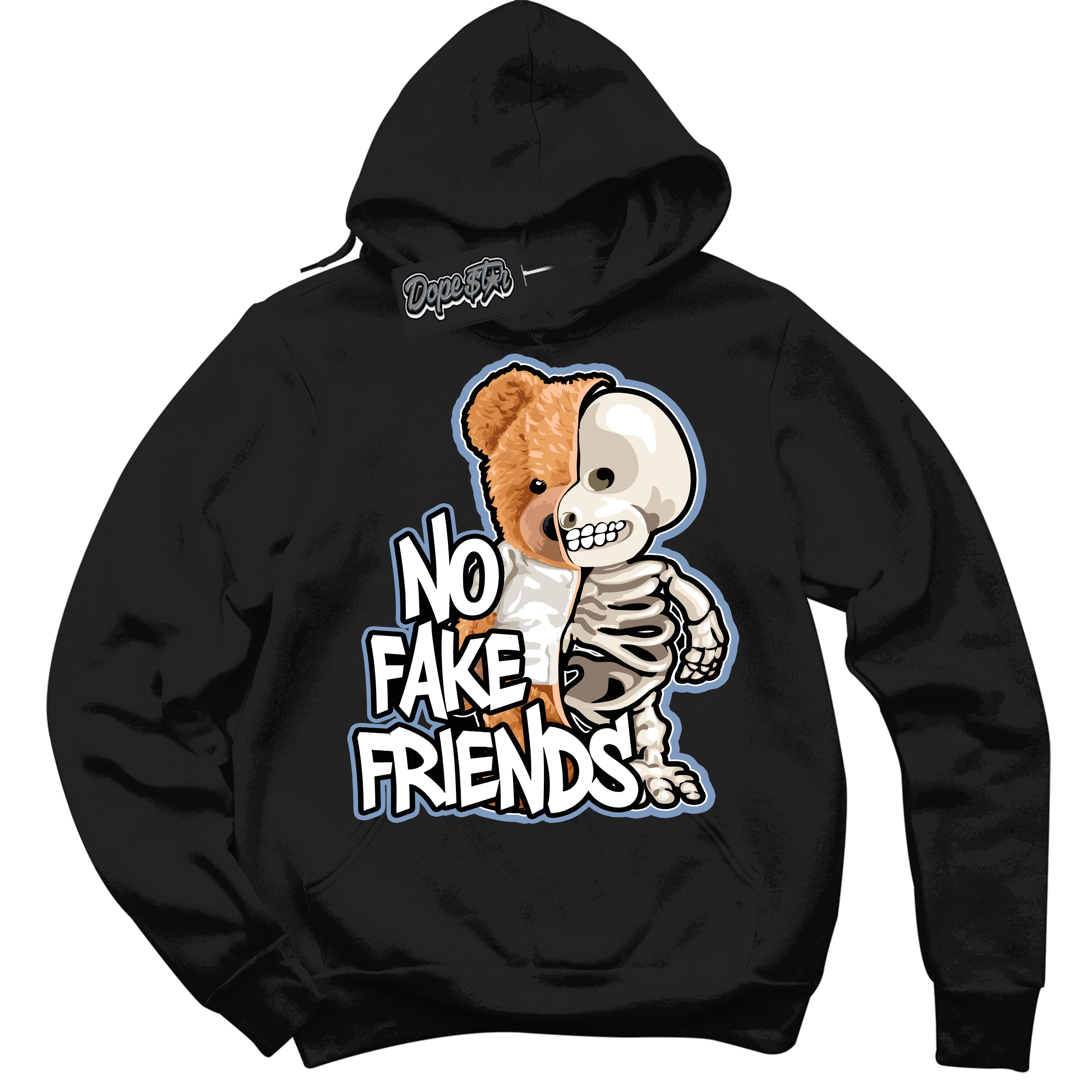 Cool Black Hoodie with “ No Fake Friends ” design that Perfectly Matches Reverse Oreo 6s Sneakers.