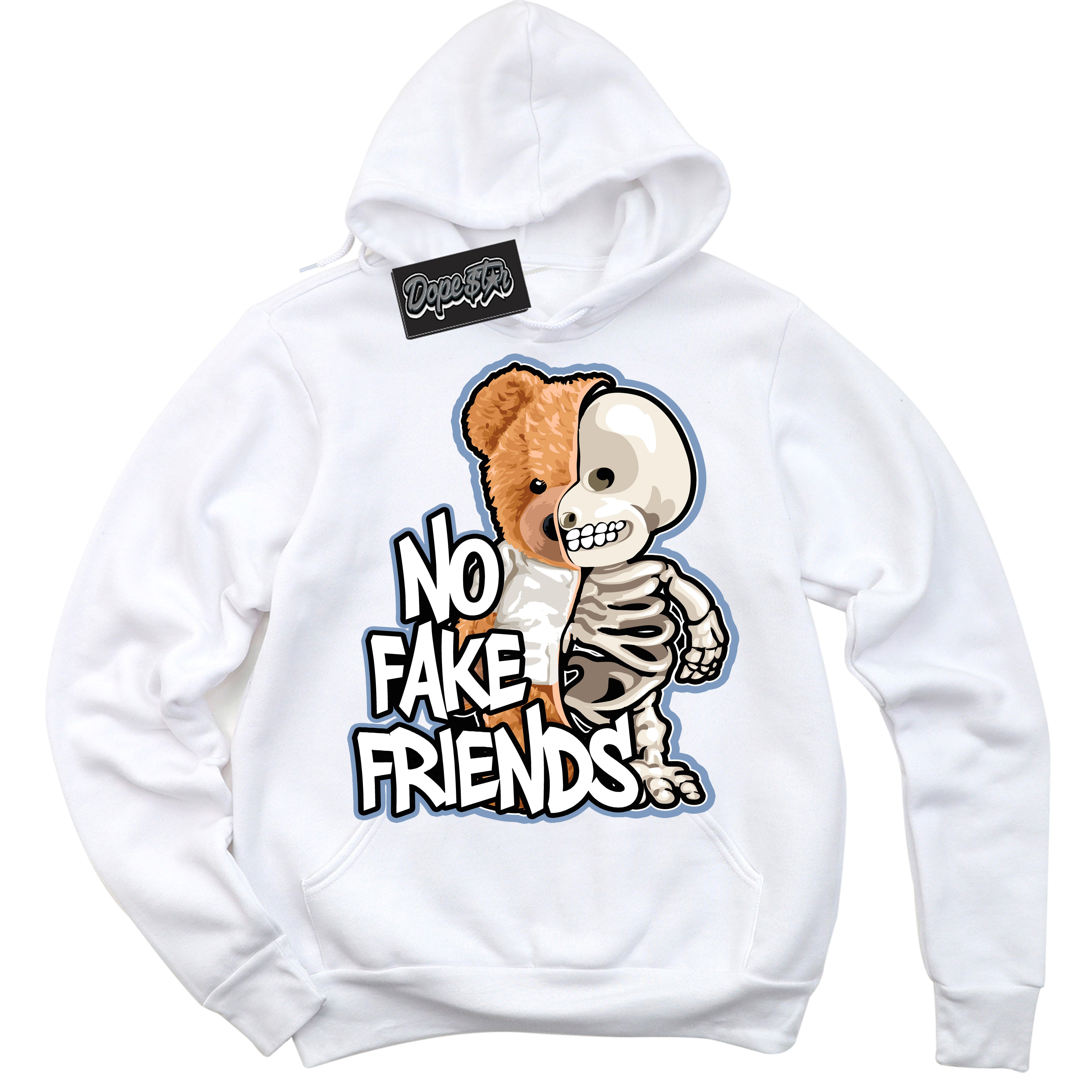 Cool White Hoodie with “ No Fake Friends ” design that Perfectly Matches Reverse Oreo 6s Sneakers.