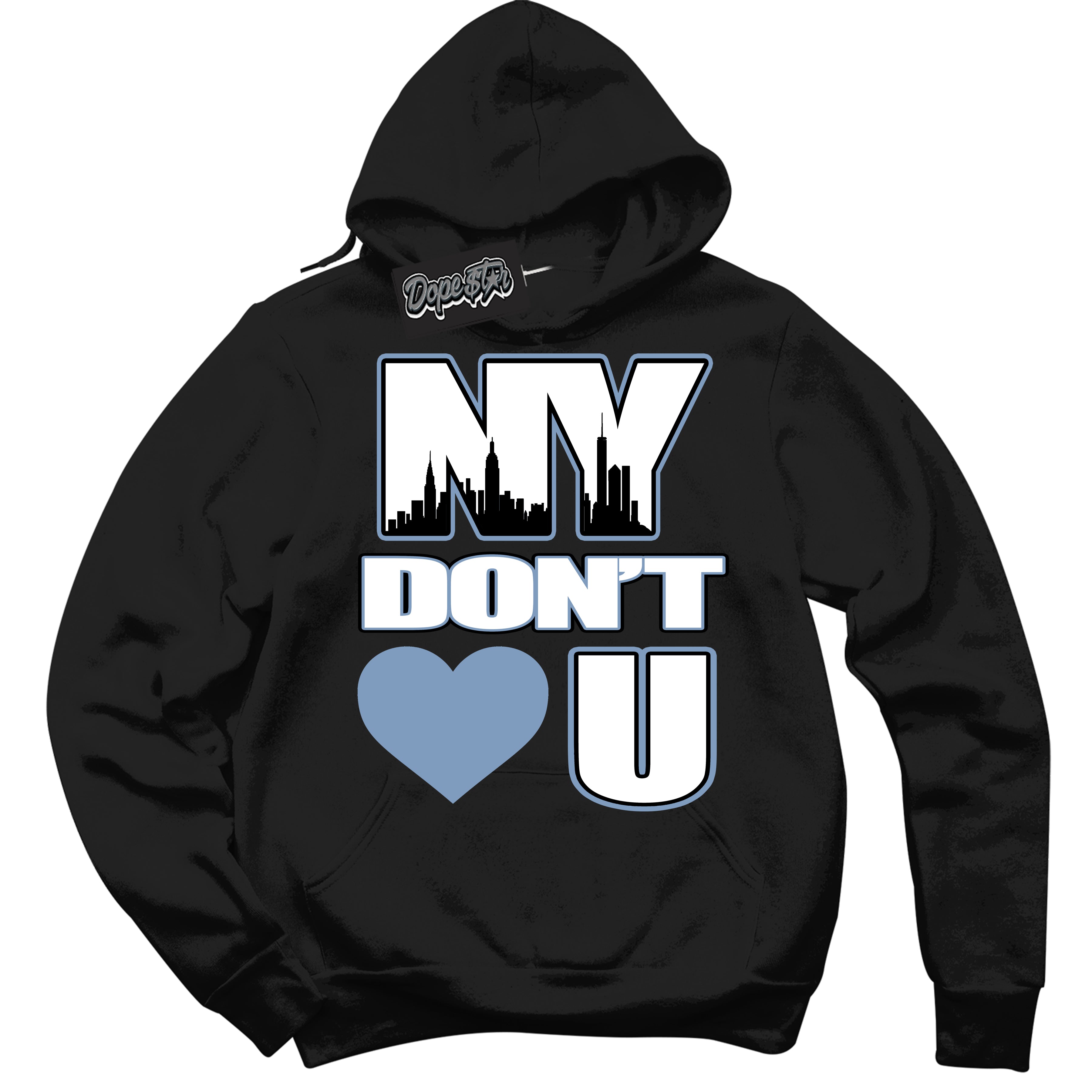 Cool Black Hoodie with “ NY Don't Love You ” design that Perfectly Matches Reverse Oreo 6s Sneakers.