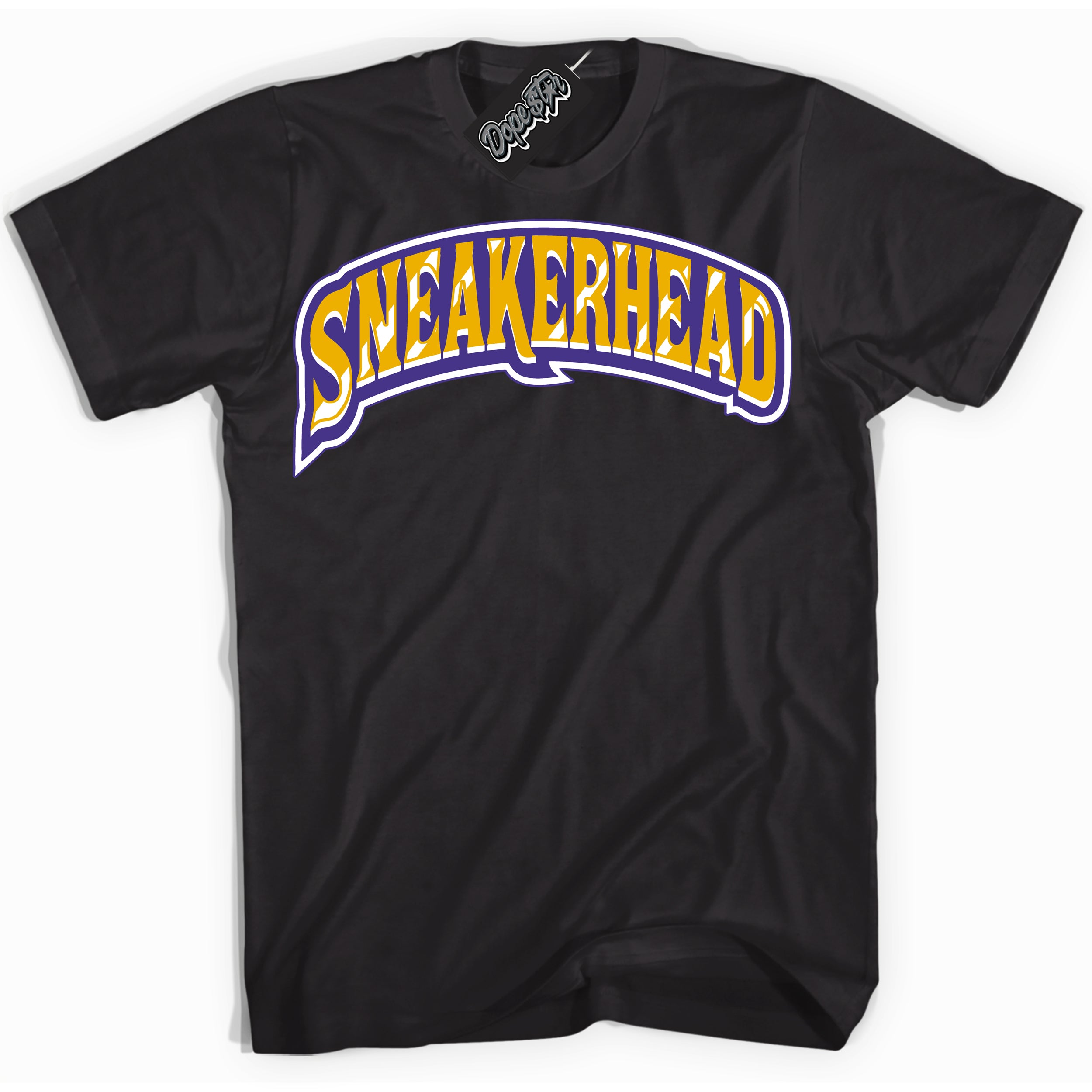 Cool Black Shirt with “Sneakerhead” design that perfectly matches the Air Force 1 QS Kobe Lakers Home Sneakers.