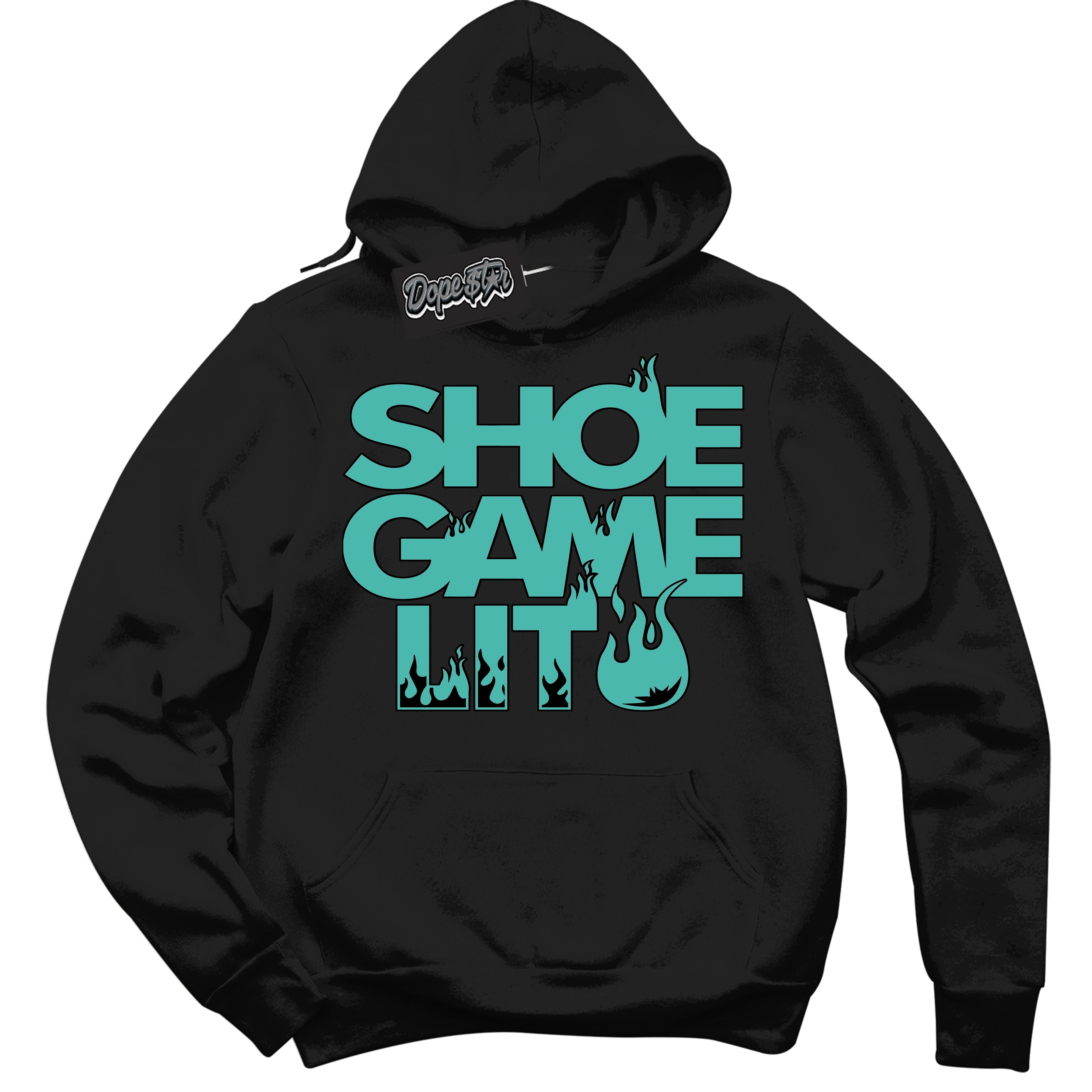Cool Black Hoodie with “ Shoe Game Lit ” design that Perfectly Matches Tiffany & Co. 1837 1s Sneakers.
