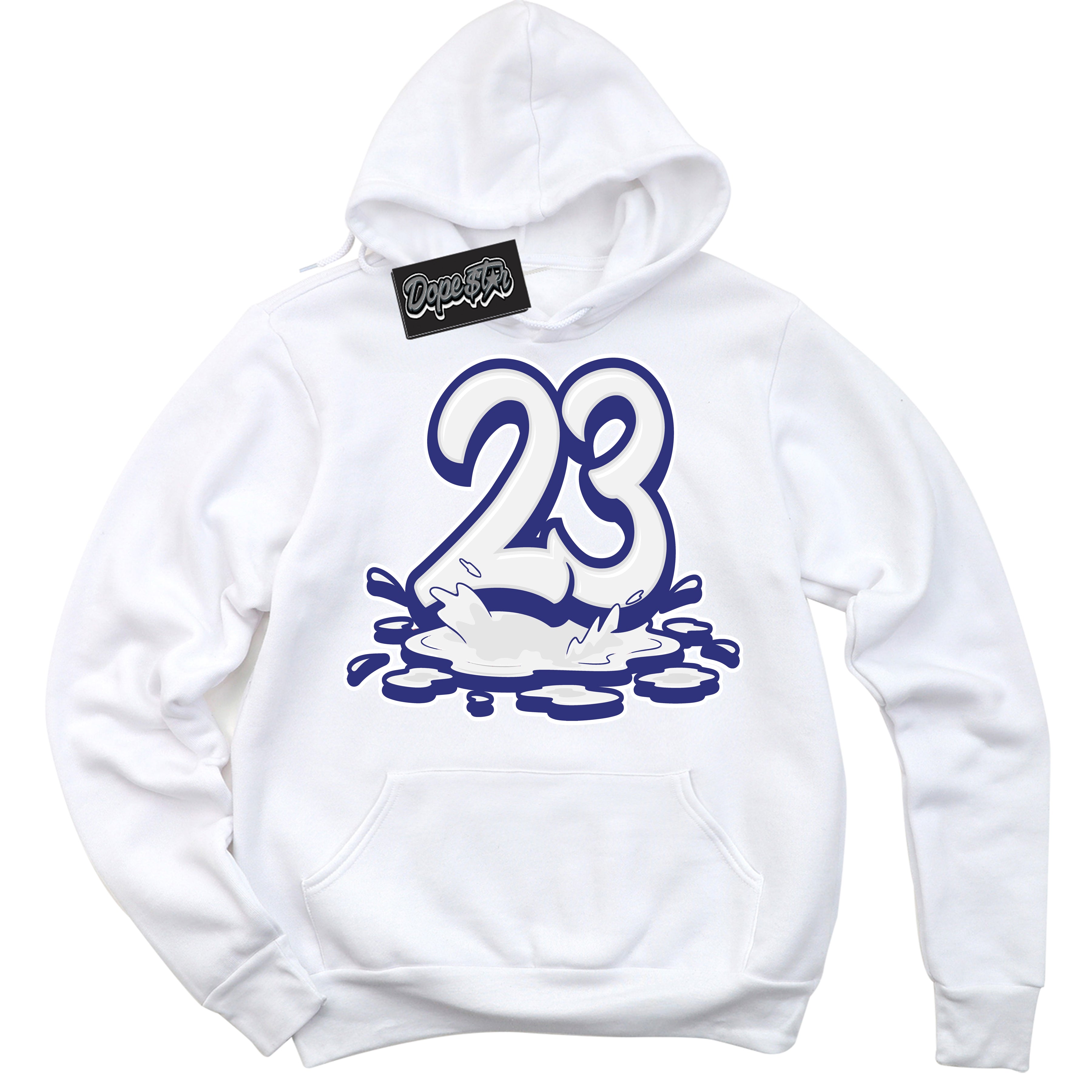 Cool White Hoodie with “ 23 Melting ” design that Perfectly Matches Concord Dunk.