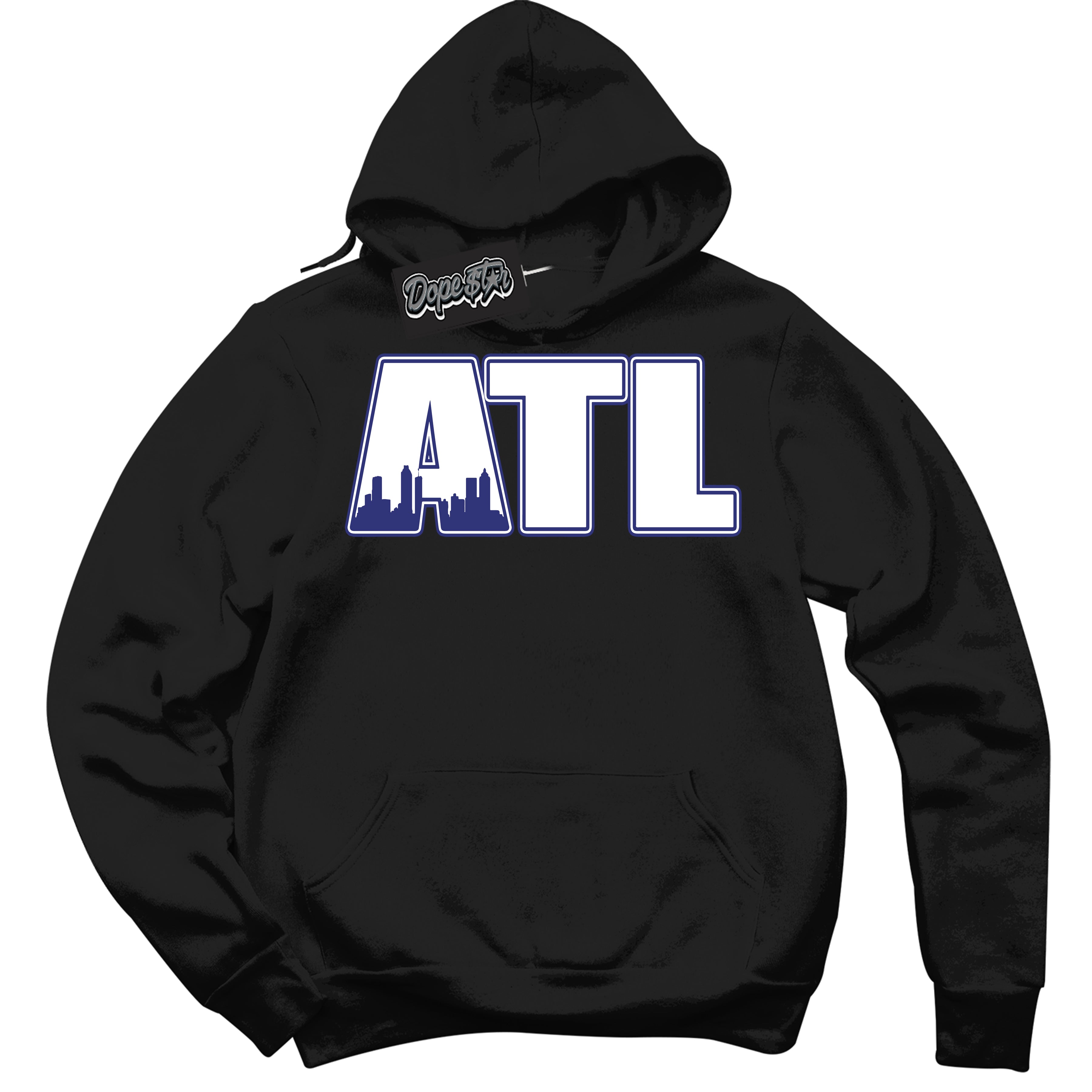 Cool Black Hoodie with “ Atlanta ” design that Perfectly Matches Concord Dunk.