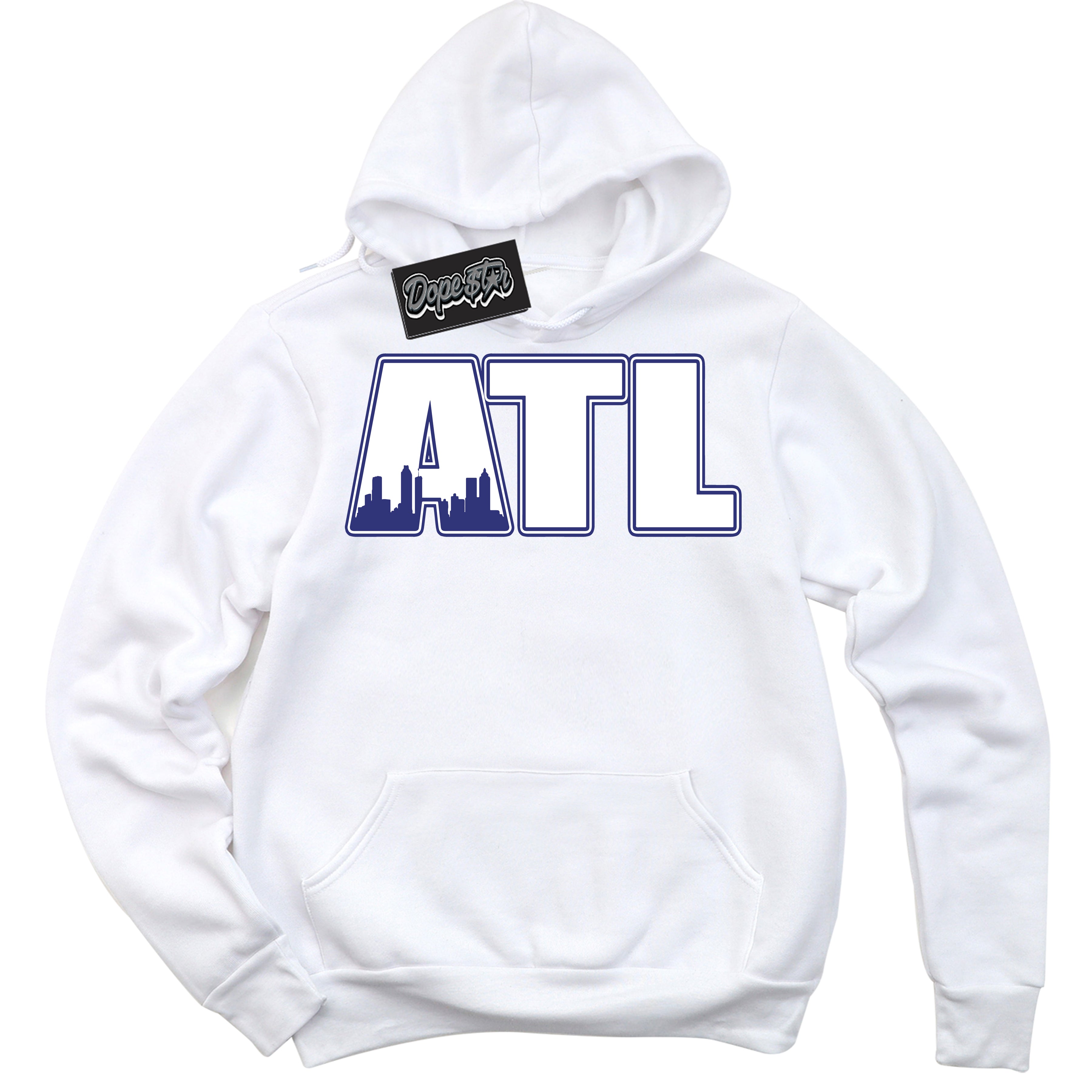 Cool White Hoodie with “ Atlanta ” design that Perfectly Matches Concord Dunk.