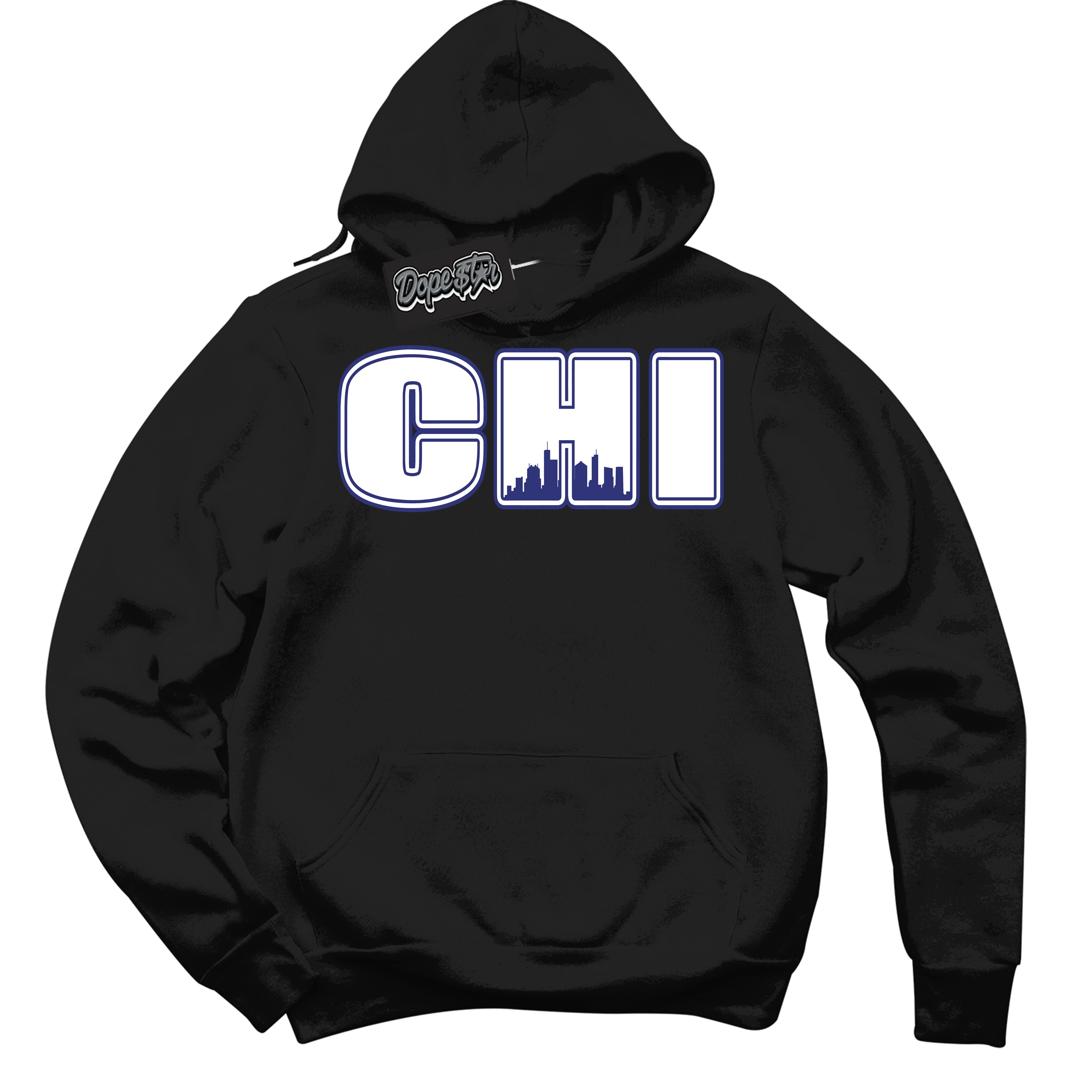 Cool Black Hoodie with “ Chicago ” design that Perfectly Matches Concord Dunk.