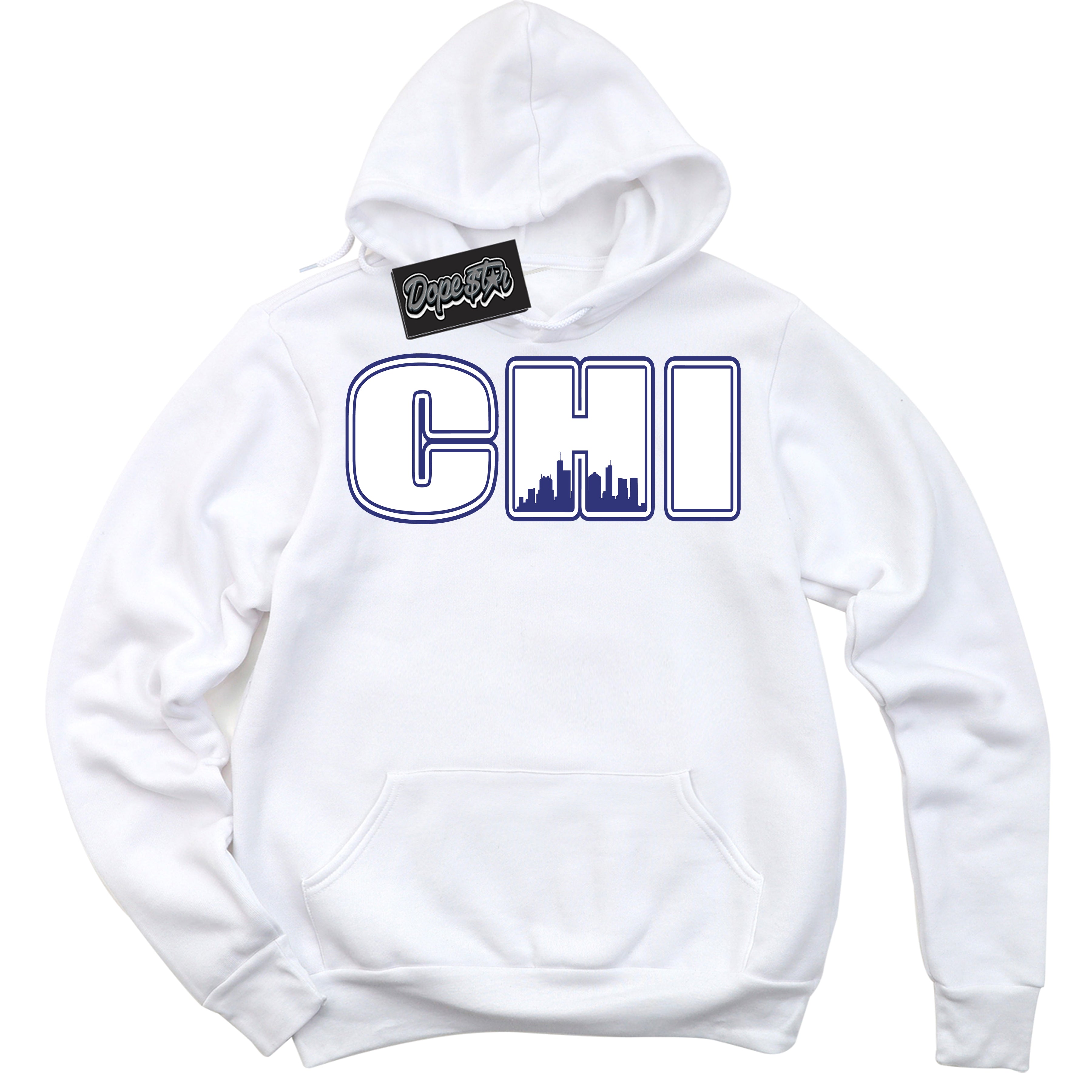 Cool White Hoodie with “ Chicago ” design that Perfectly Matches Concord Dunk.