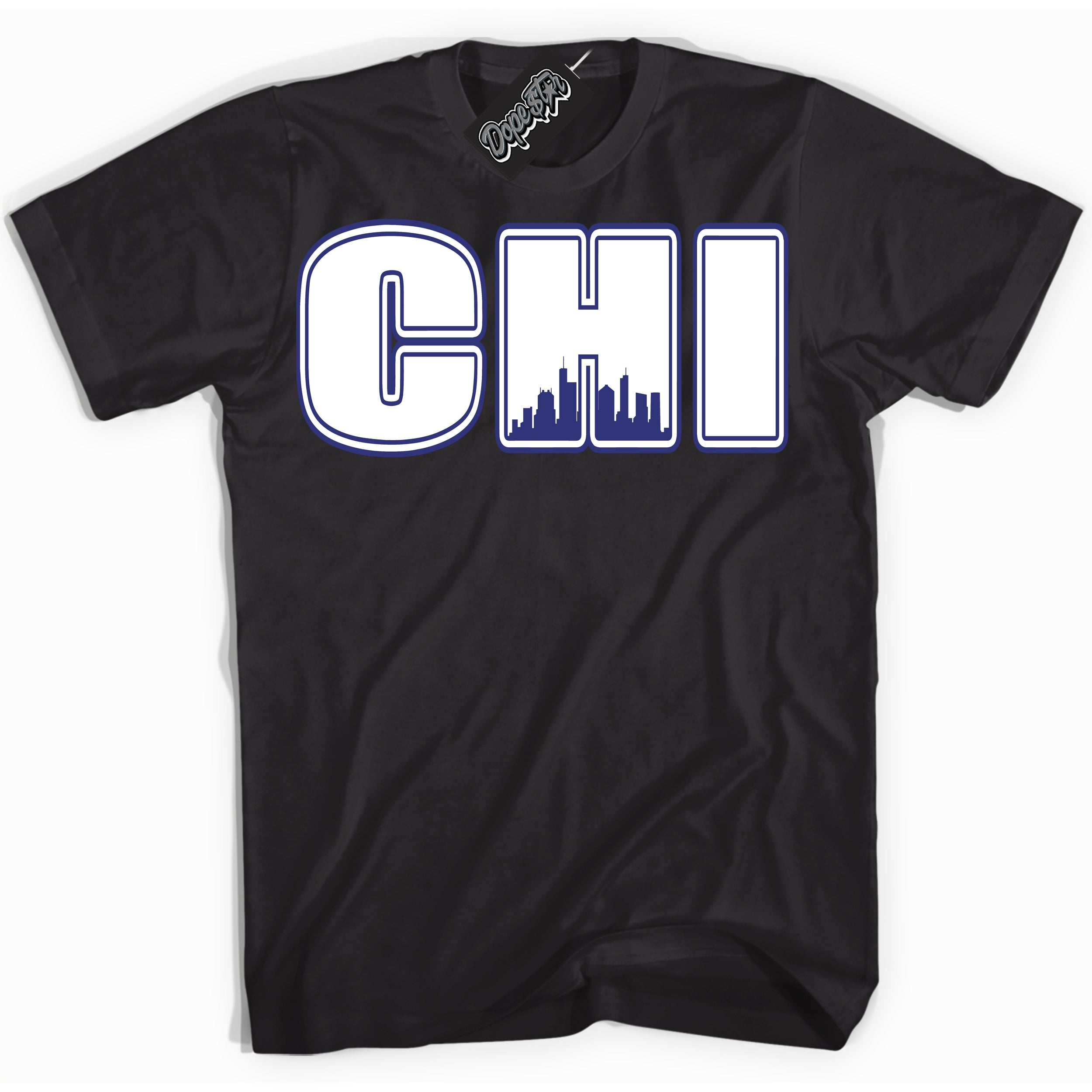 Cool Black Shirt with “ Chicago ” design that perfectly matches Concord Dunk.