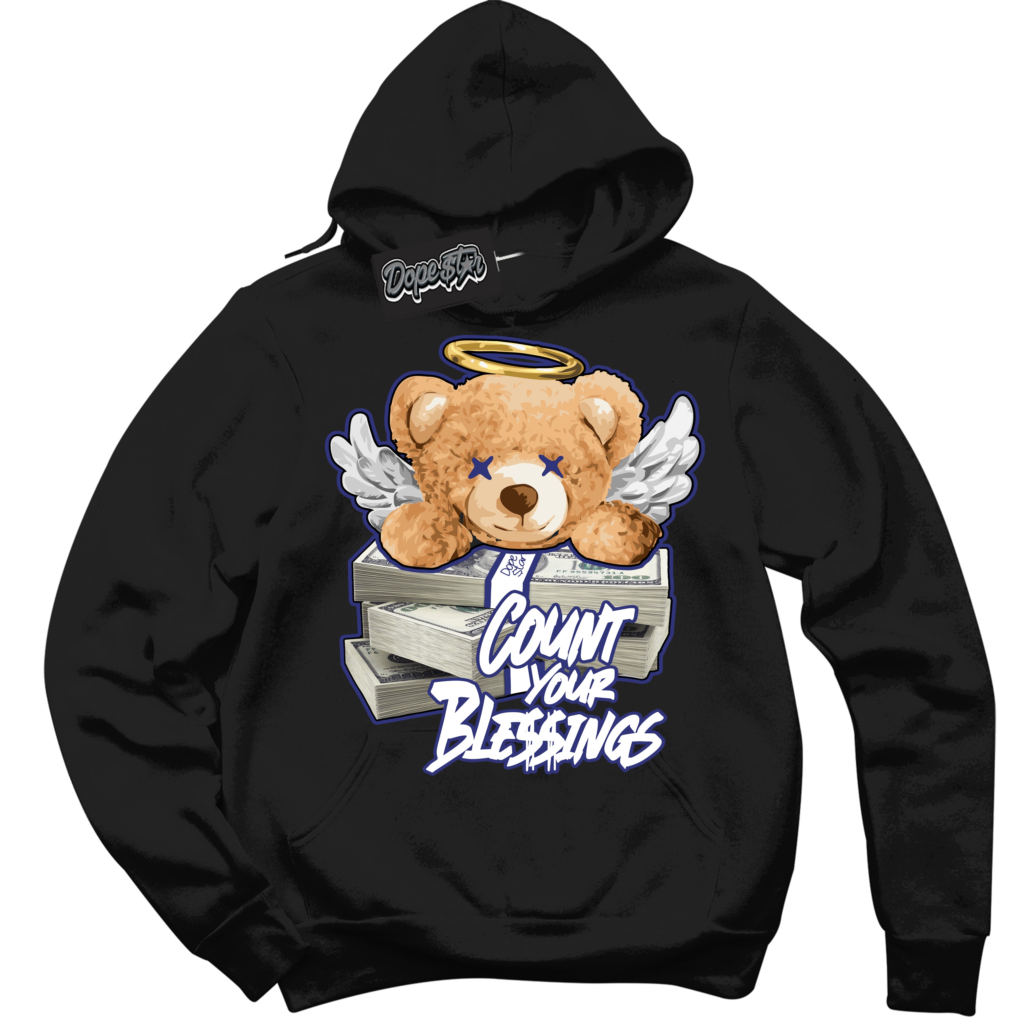 Cool Black Hoodie with “ Count Your Blessings ” design that Perfectly Matches Concord Dunk.