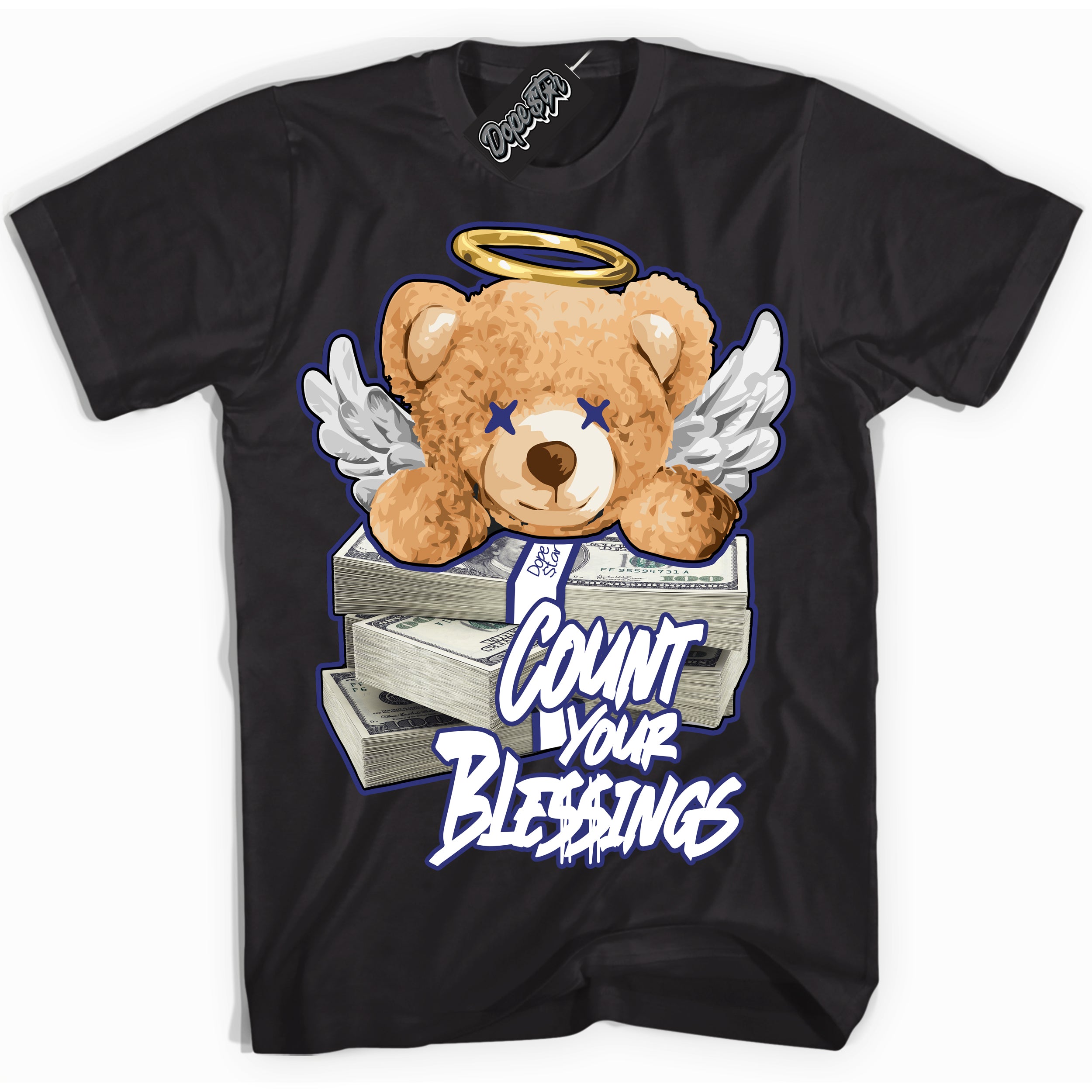 Cool Black Shirt with “ Count Your Blessings ” design that perfectly matches Concord Dunk.