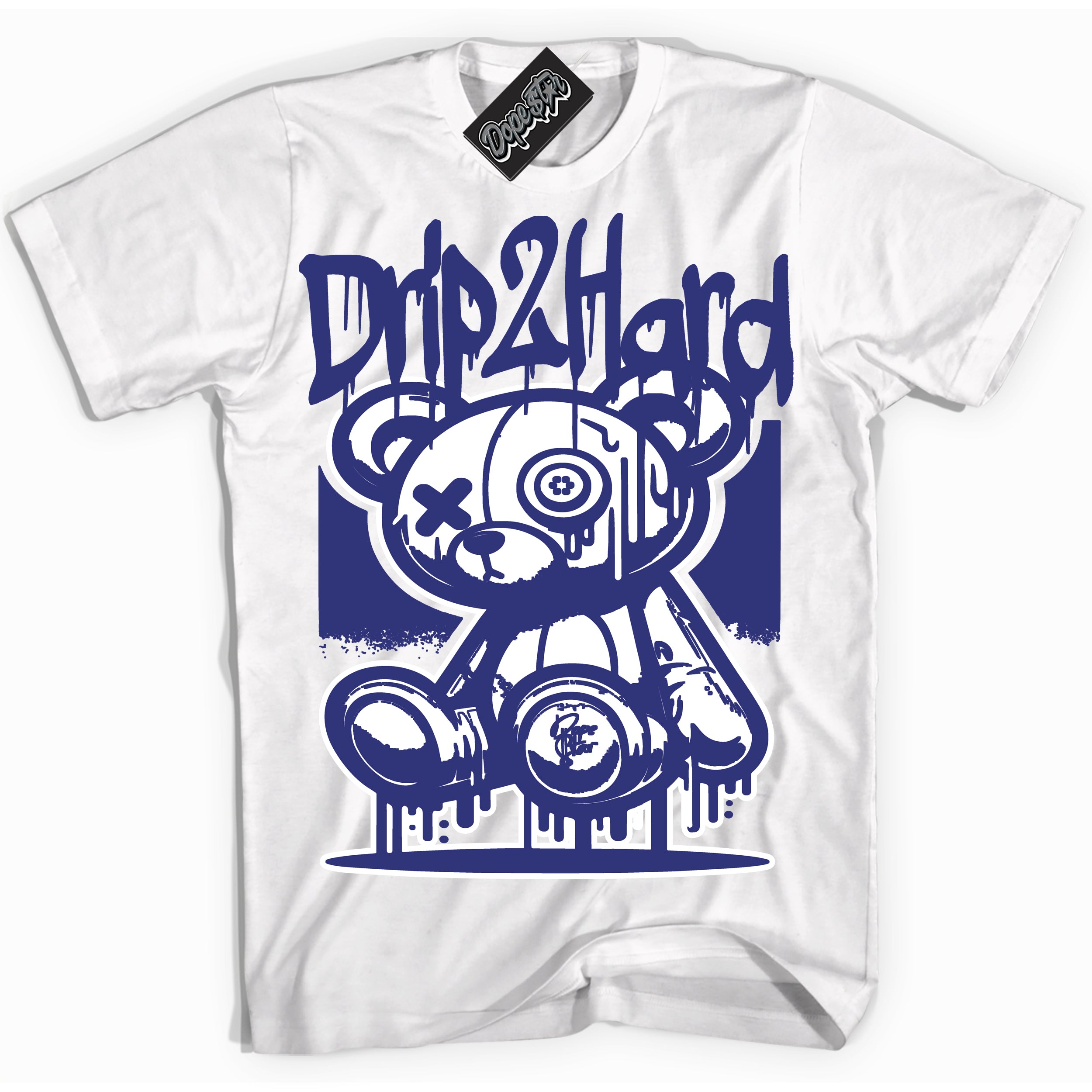 Cool White Shirt with “ Drip 2 Hard ” design that perfectly matches Concord Dunk.