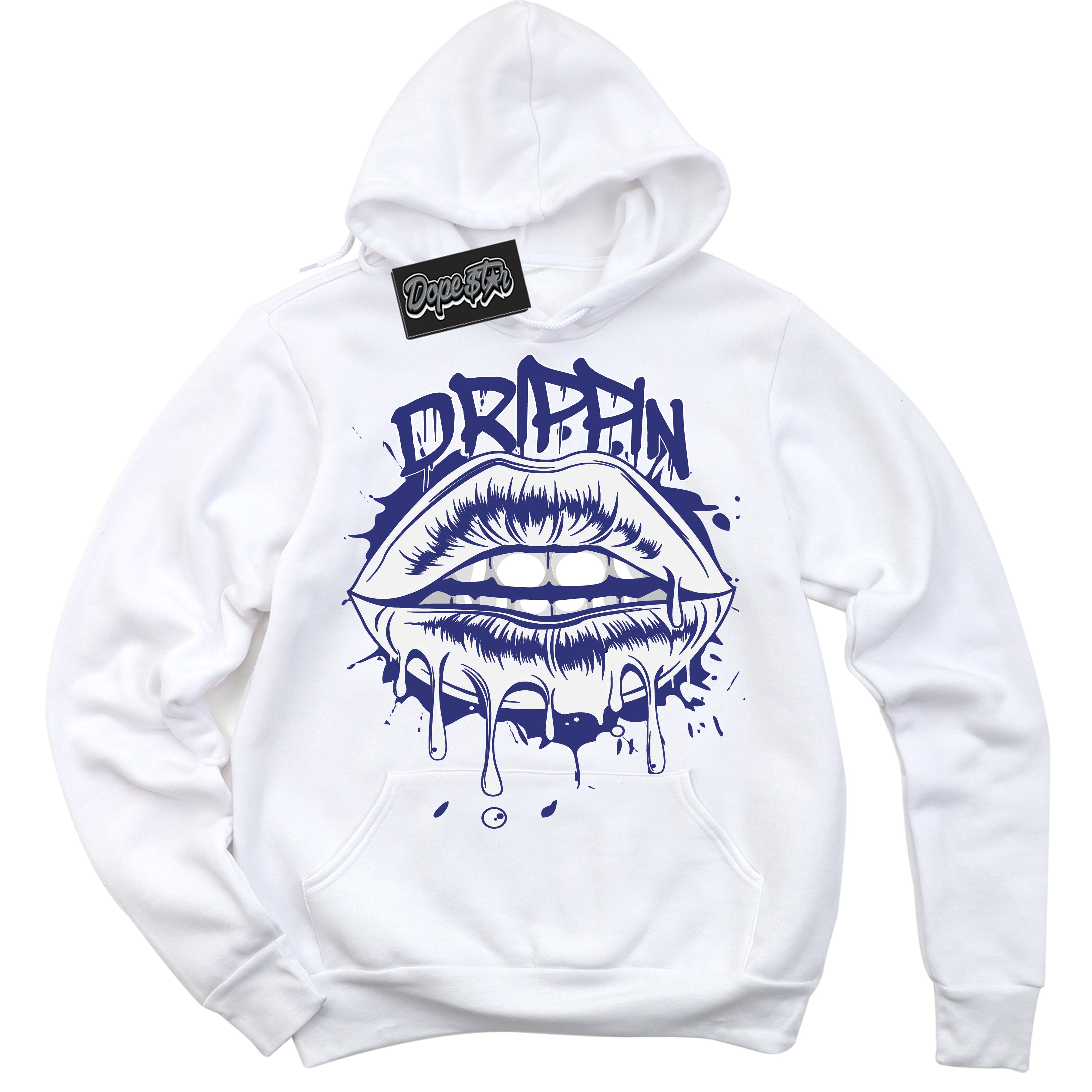 Cool White Hoodie with “ Drippin ” design that Perfectly Matches Concord Dunk.