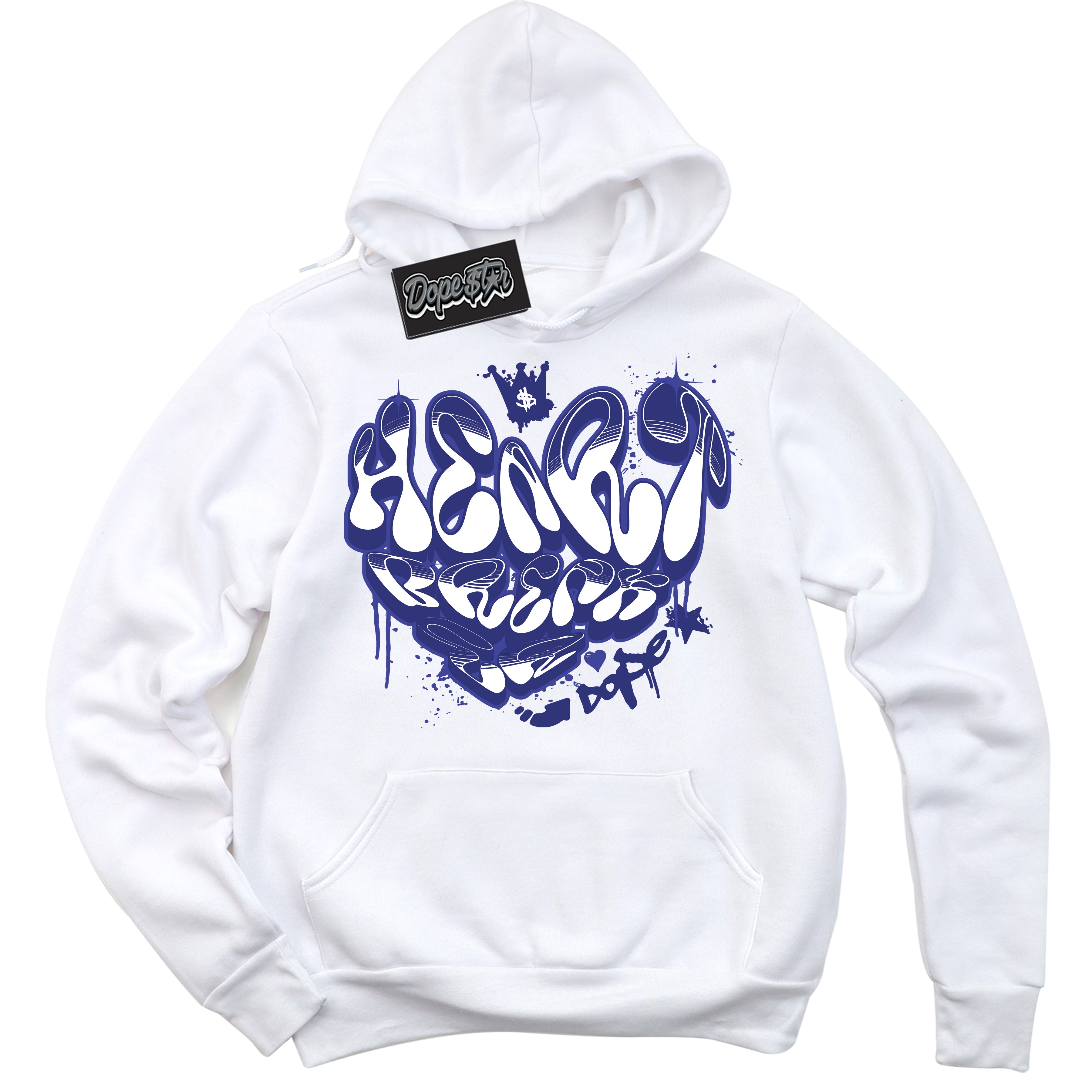 Cool White Hoodie with “ Heartbreaker Graffiti ” design that Perfectly Matches Concord Dunk.