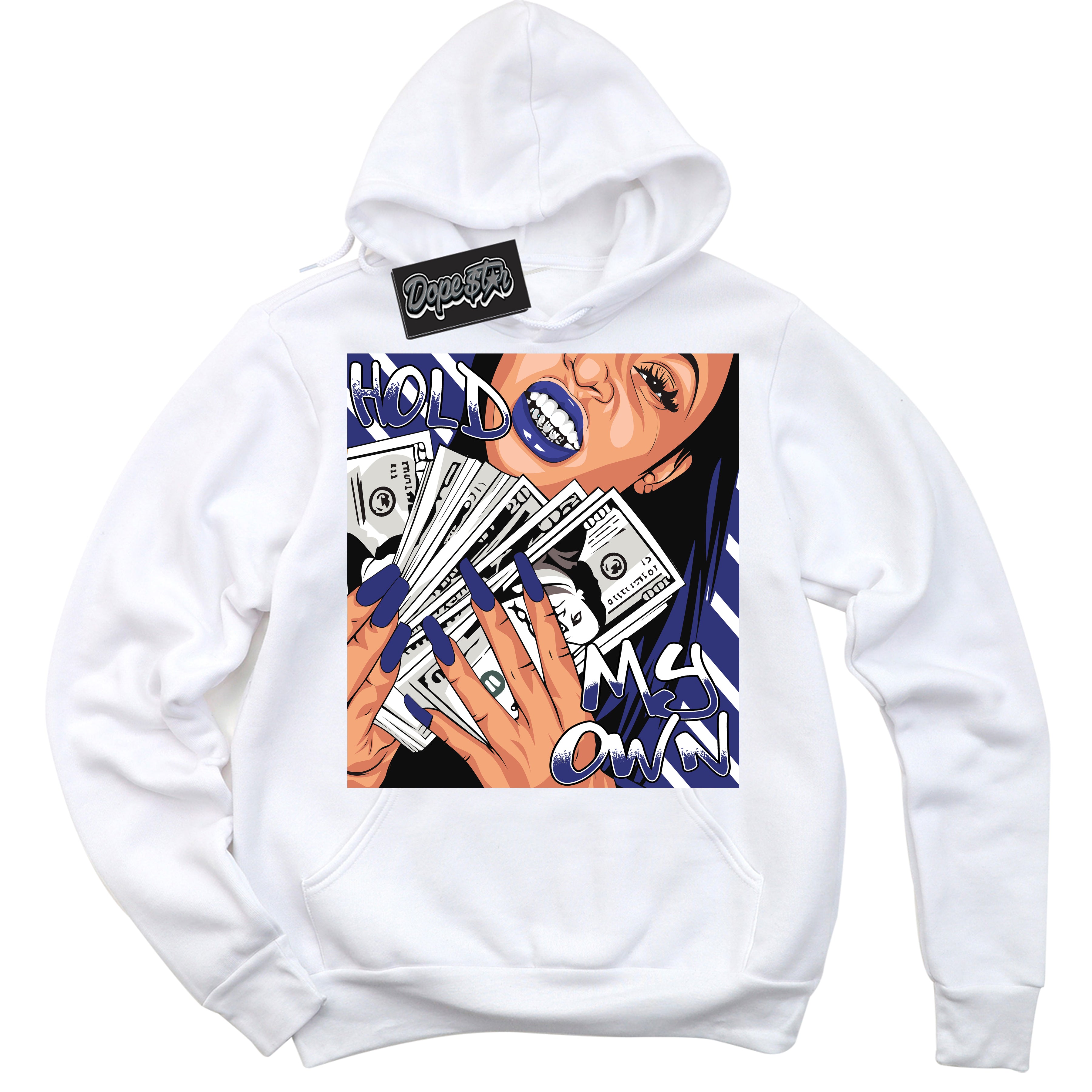 Cool White Hoodie with “ Hold My Own ” design that Perfectly Matches Concord Dunk.