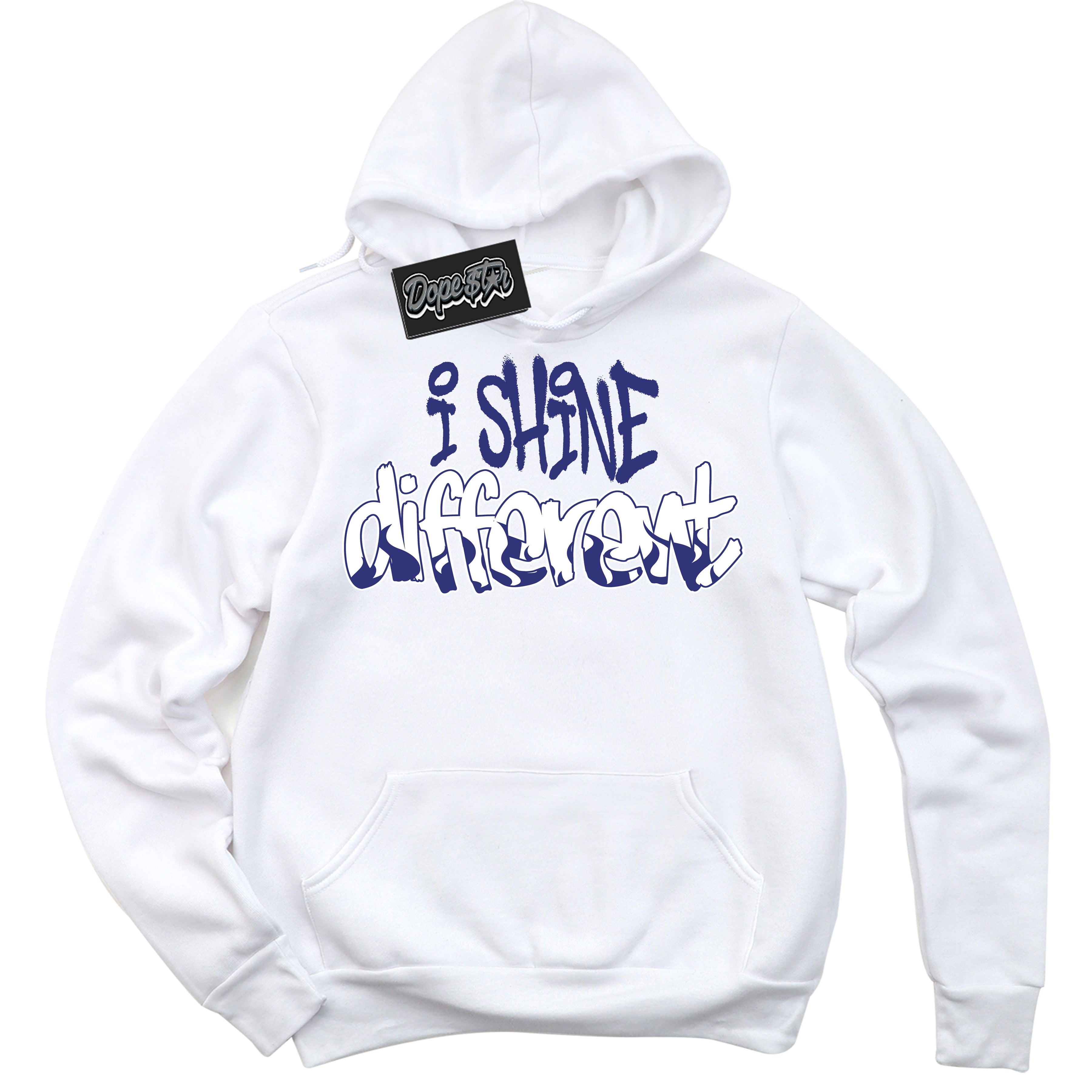 Cool White Hoodie with “ I Shine Different ” design that Perfectly Matches Concord Dunk.