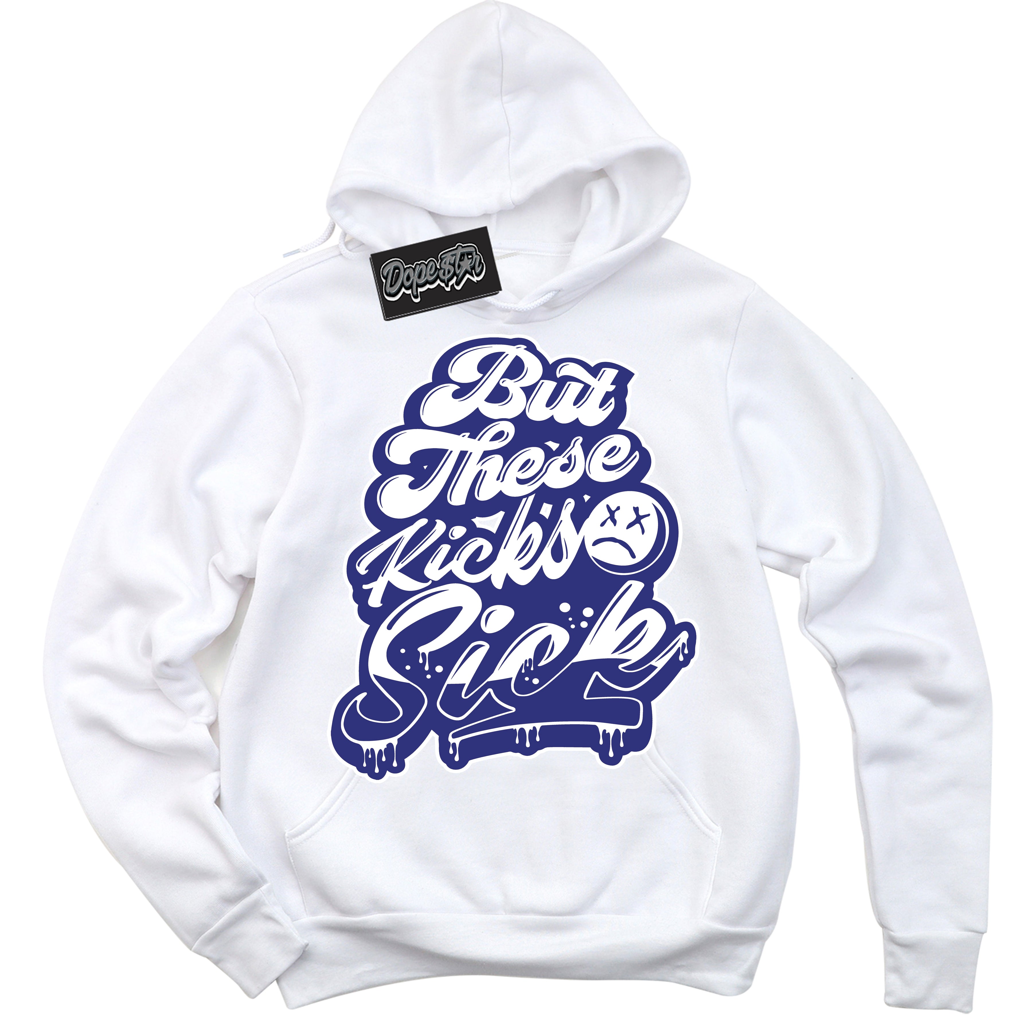 Cool White Hoodie with “ Kick Sick ” design that Perfectly Matches Concord Dunk.