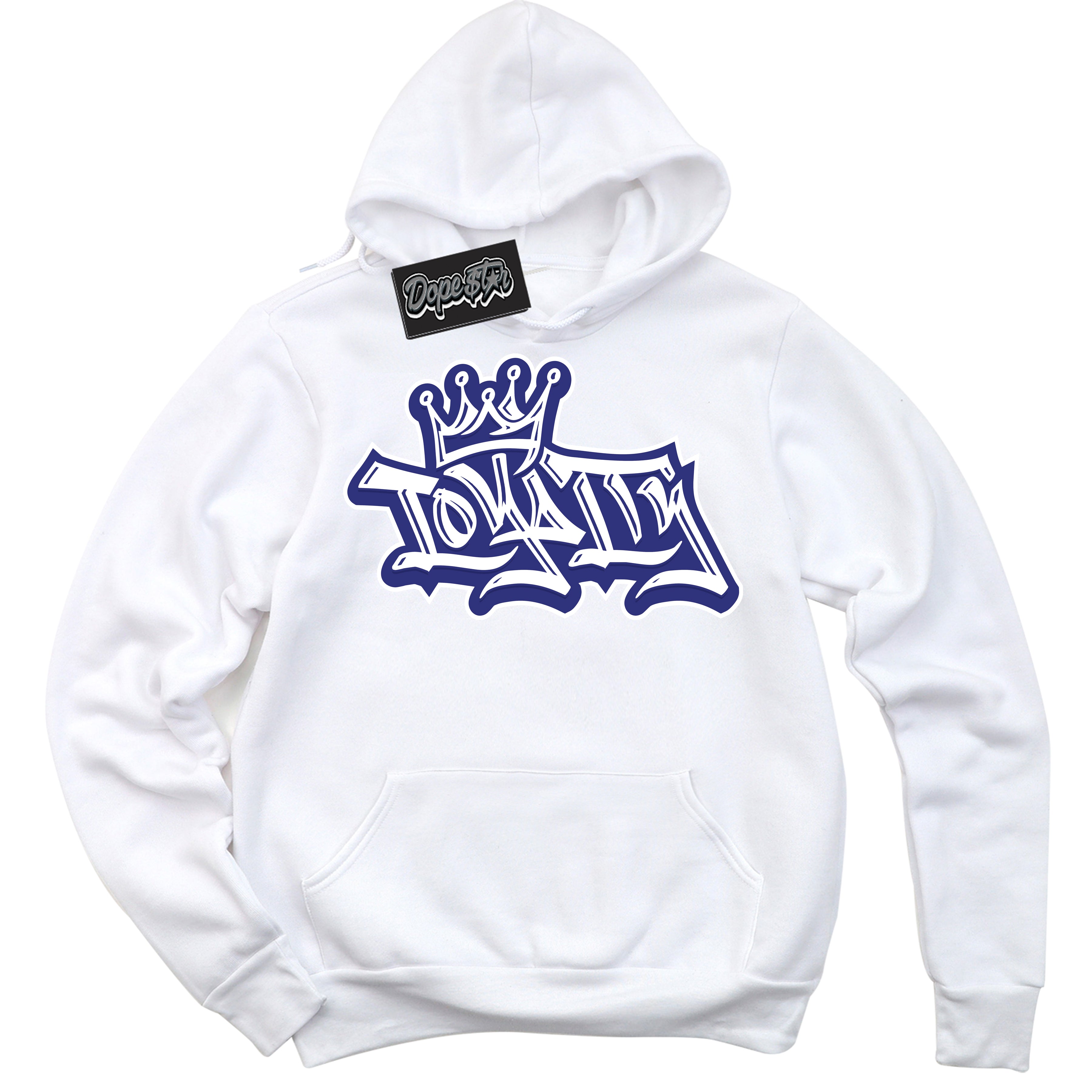 Cool White Hoodie with “ Loyalty Crown ” design that Perfectly Matches Concord Dunk.