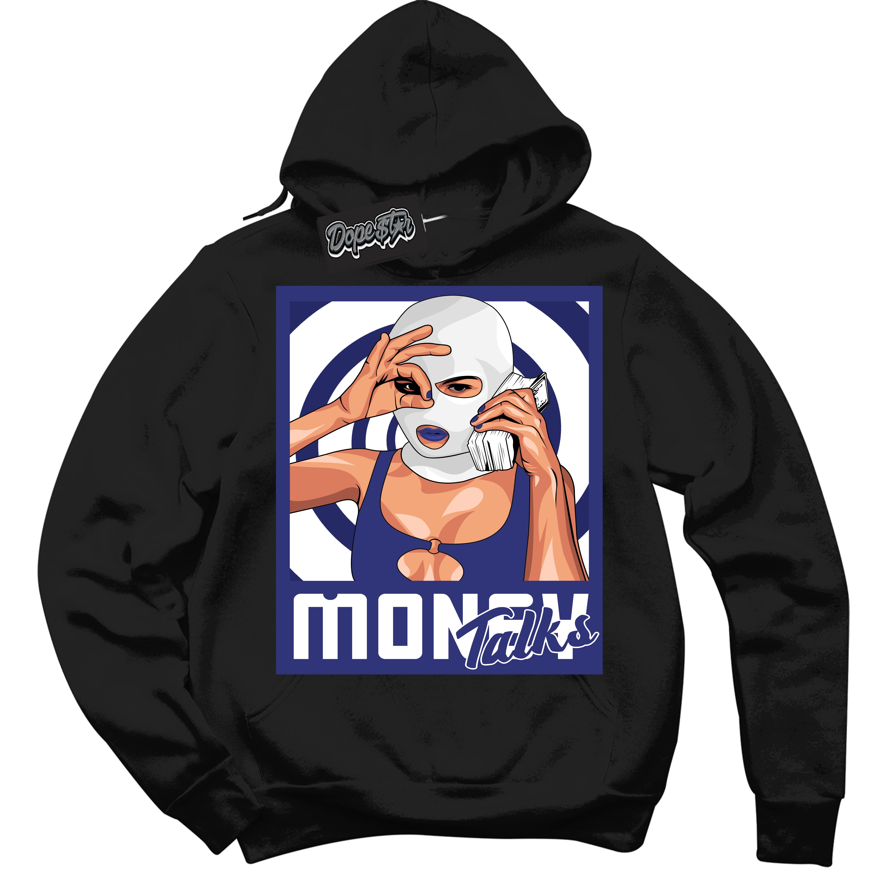 Cool Black Hoodie with “ Money Talks ” design that Perfectly Matches Concord Dunk.