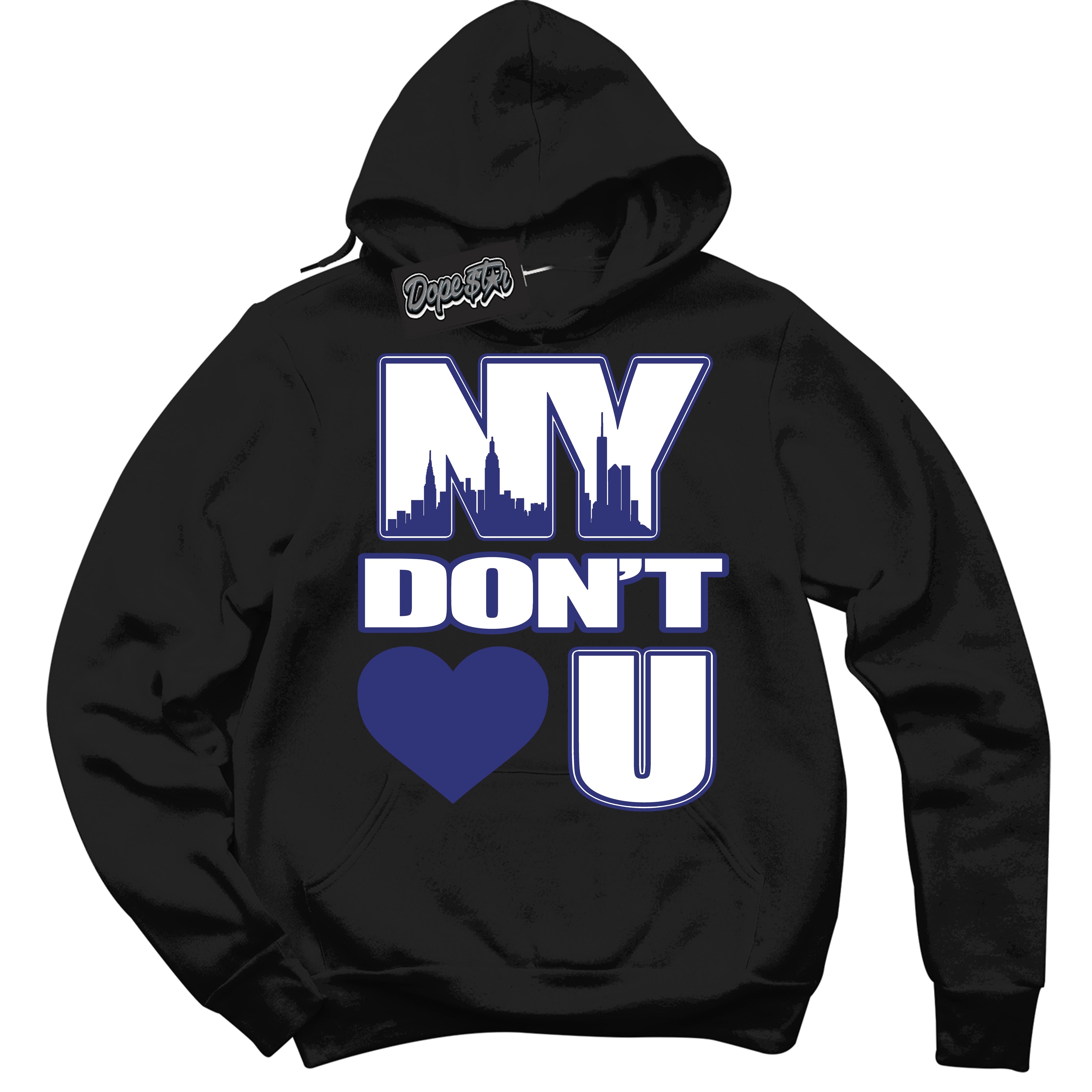 Cool Black Hoodie with “ NY Don't Love You ” design that Perfectly Matches Concord Dunk.
