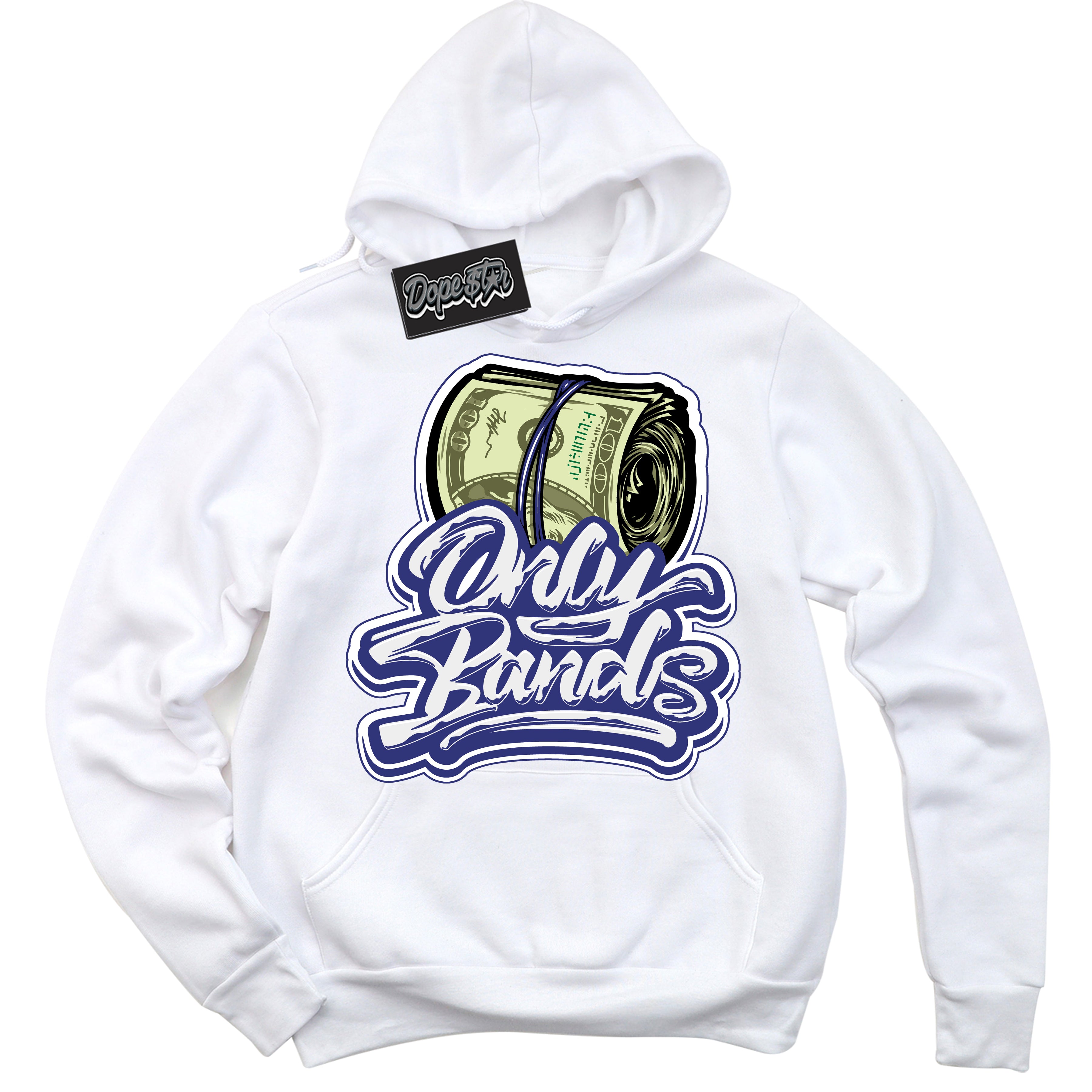 Cool White Hoodie with “ Only Bands ” design that Perfectly Matches Concord Dunk.