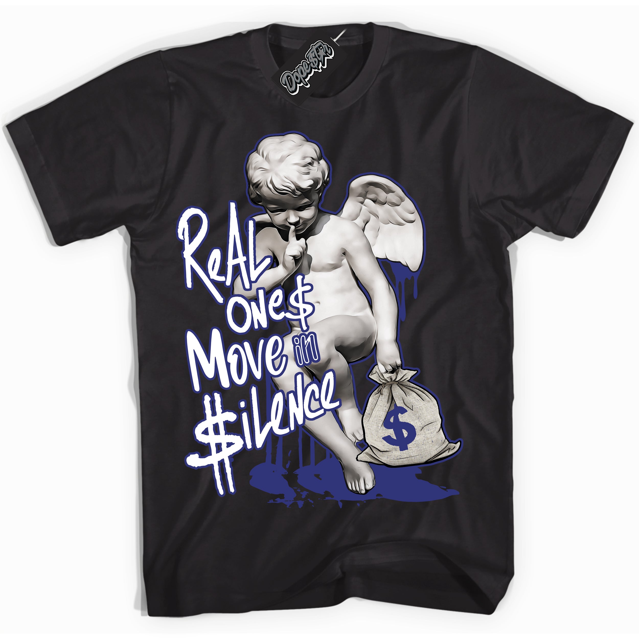 Cool Black Shirt with “ Real Ones Cherub ” design that perfectly matches Concord Dunk.