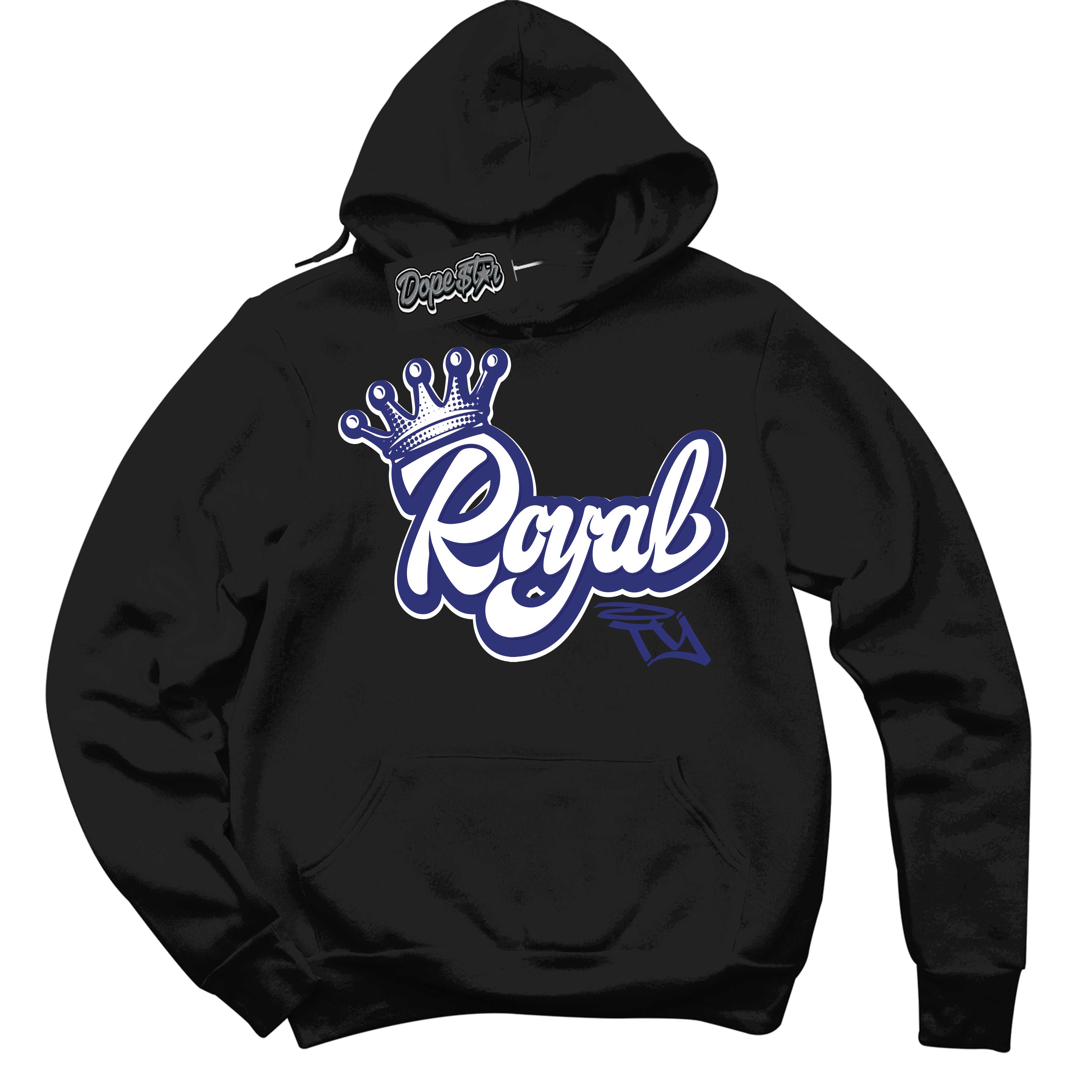 Cool Black Hoodie with “ Royalty ” design that Perfectly Matches Concord Dunk.