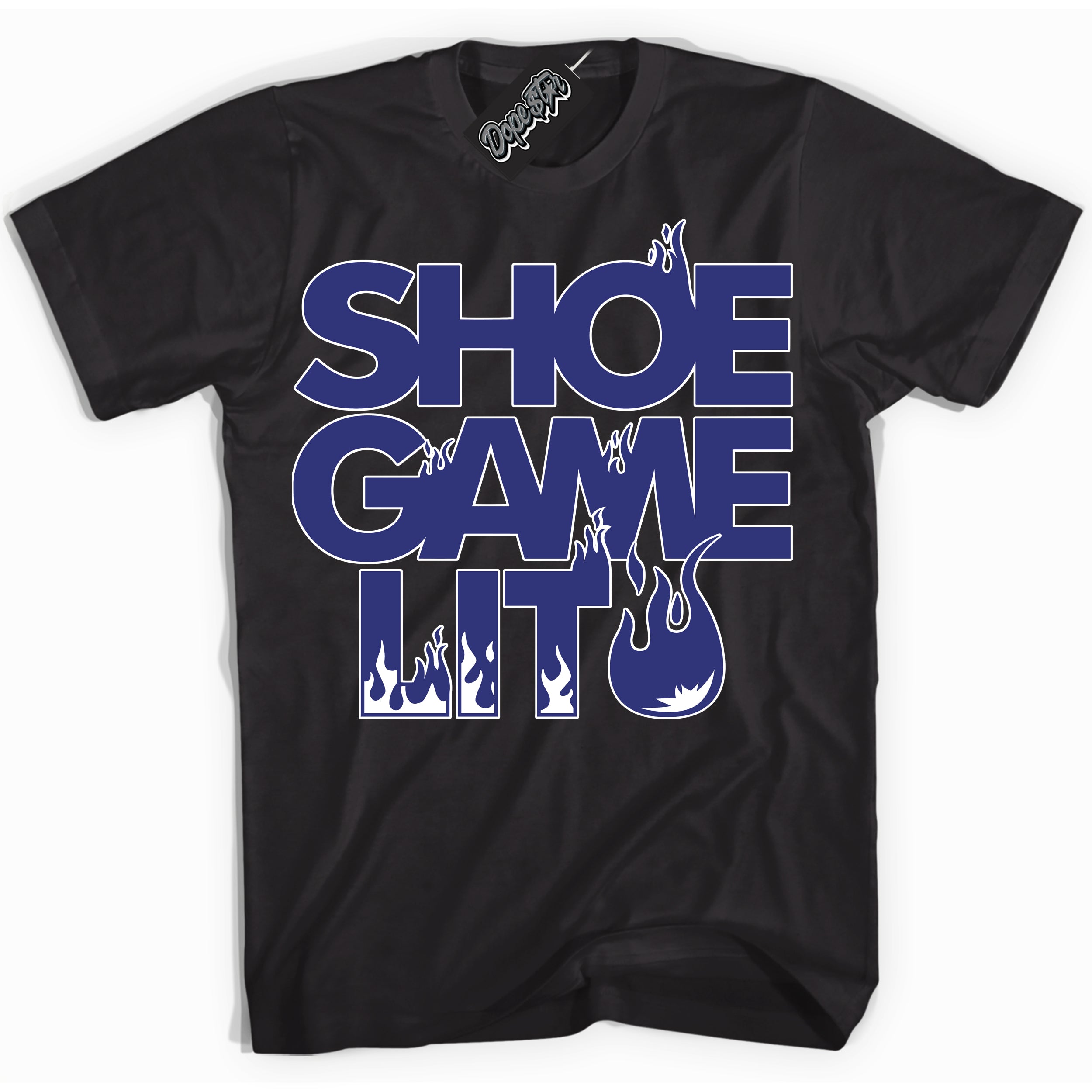 Cool Black Shirt with “ Shoe Game Lit ” design that perfectly matches Concord Dunk.