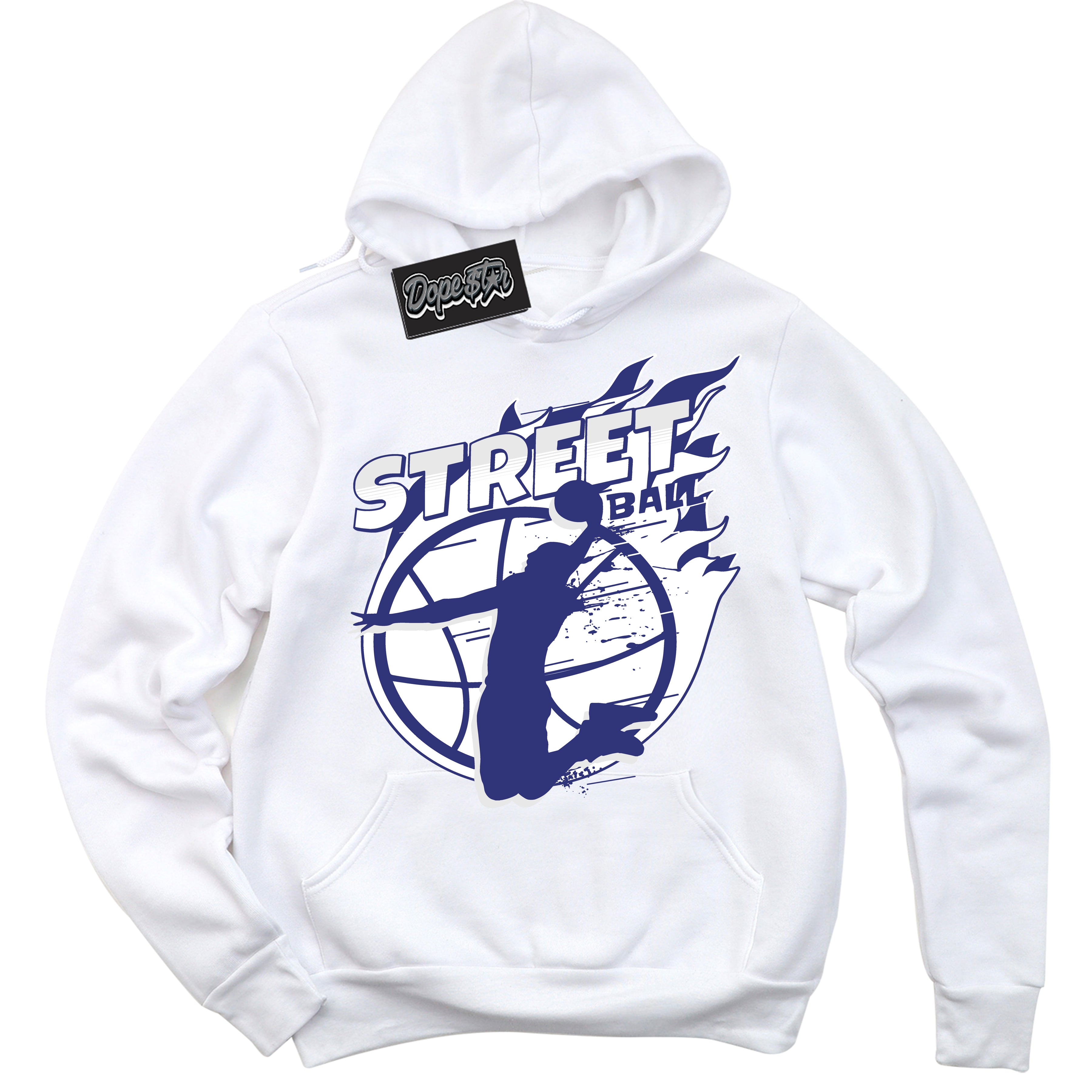 Cool White Hoodie with “ Street Ball ” design that Perfectly Matches Concord Dunk.