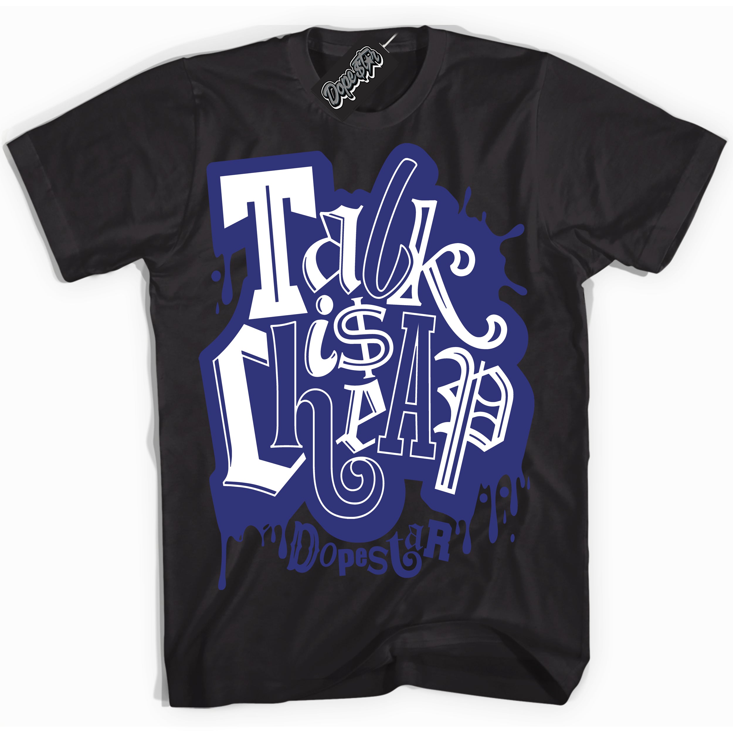 Cool Black Shirt with “ Talk Is Cheap ” design that perfectly matches Concord Dunk.