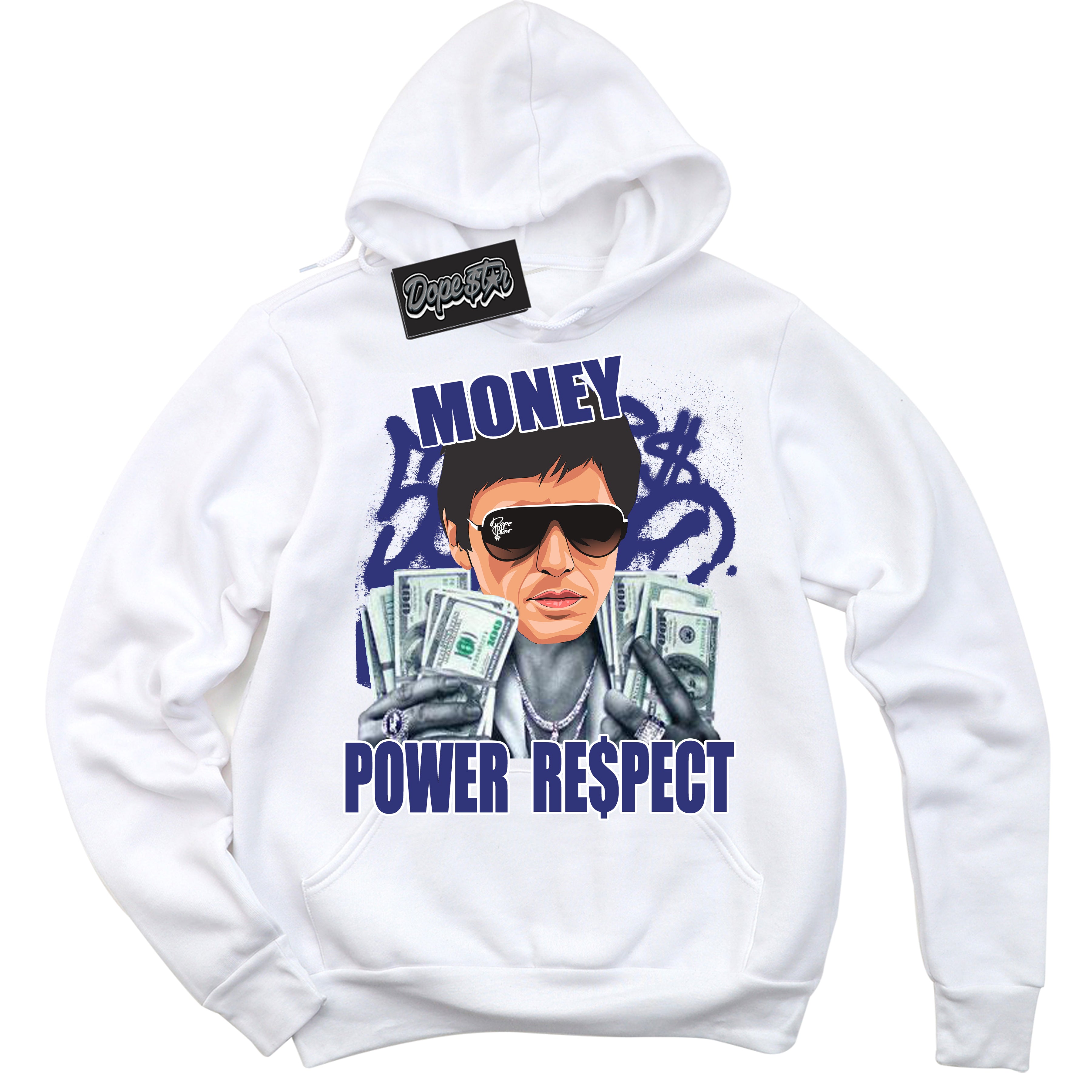 Cool White Hoodie with “ Tony Montana ” design that Perfectly Matches Concord Dunk.