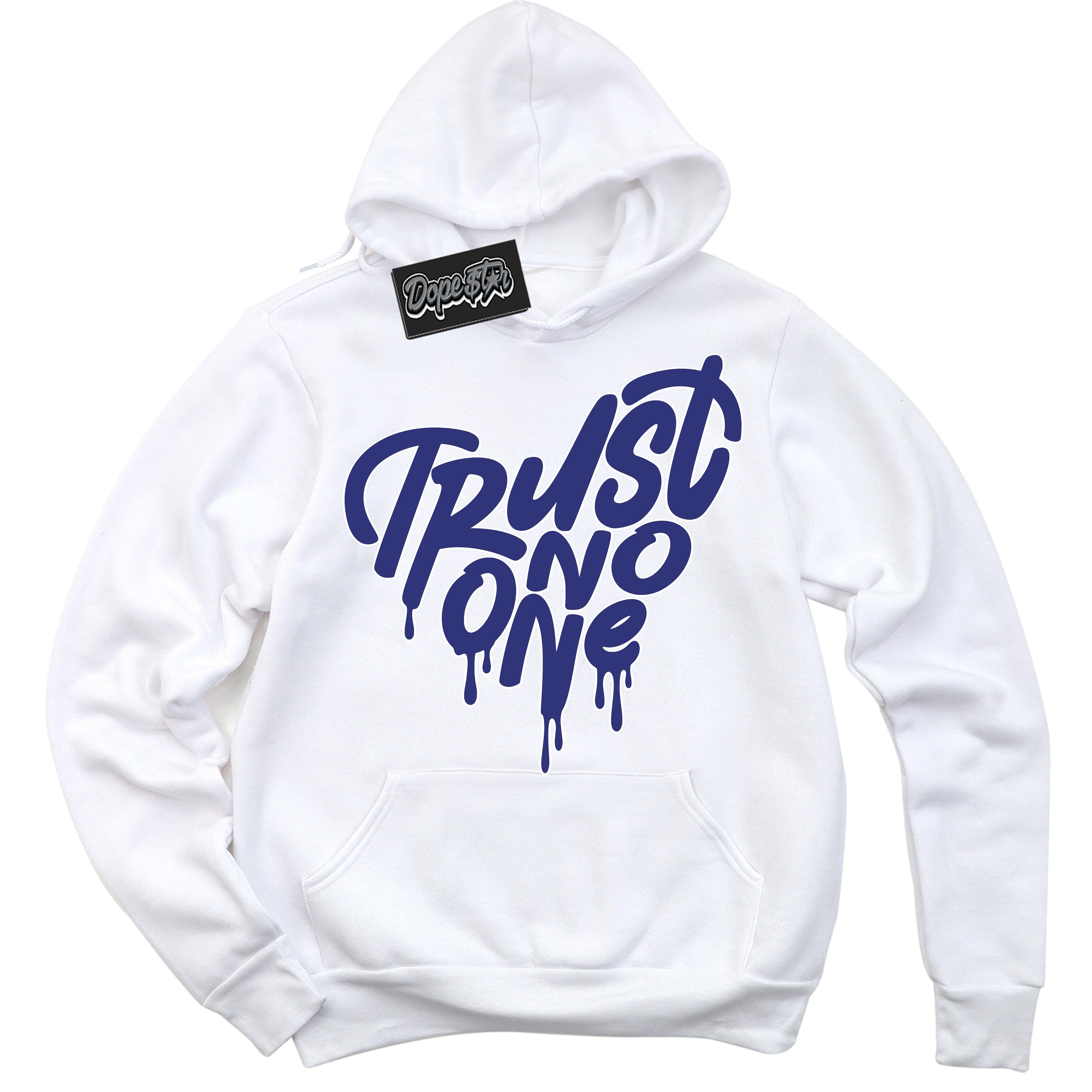 Cool White Hoodie with “ Trust No One Heart ” design that Perfectly Matches Concord Dunk.