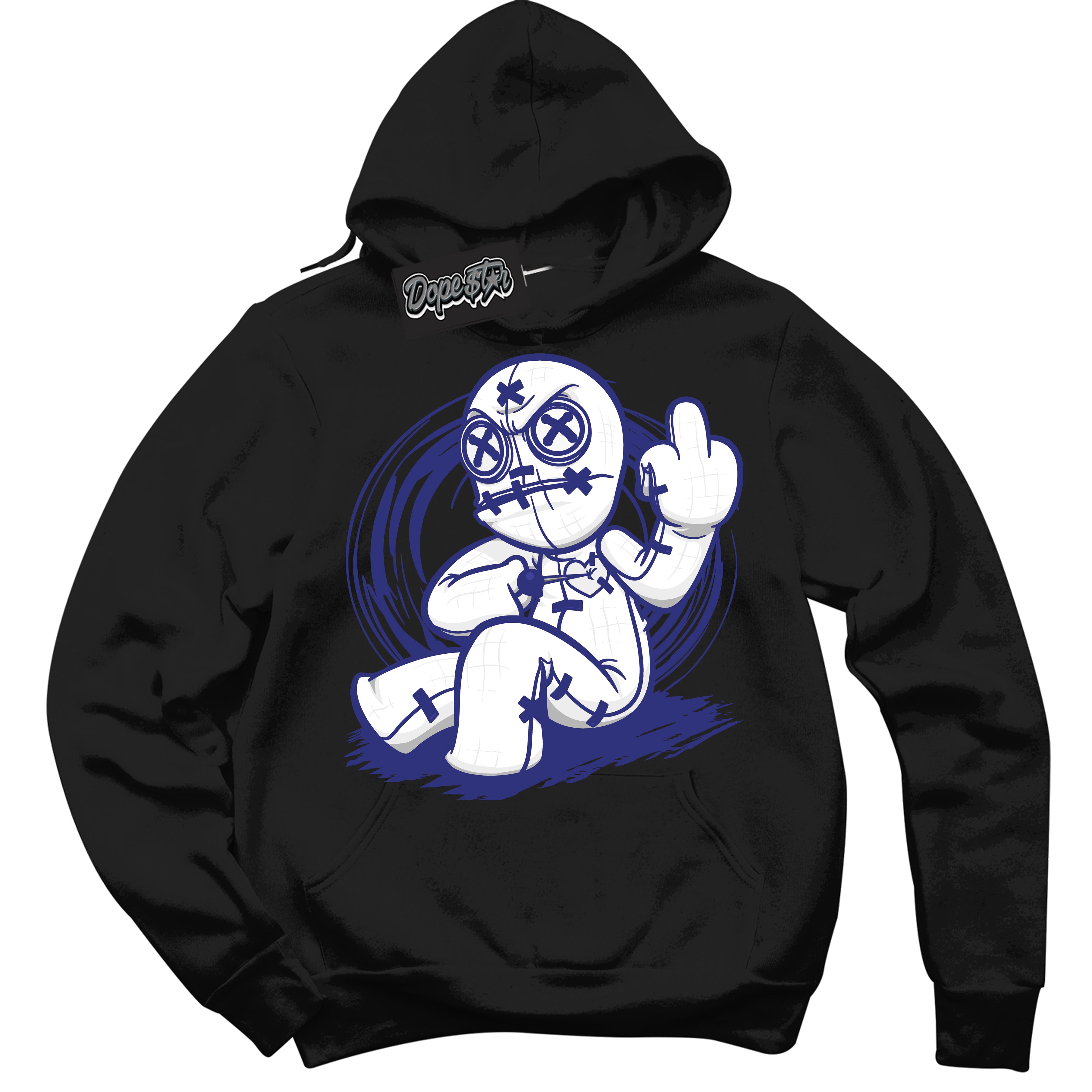 Cool Black Hoodie with “ Voodoo Doll ” design that Perfectly Matches Concord Dunk.