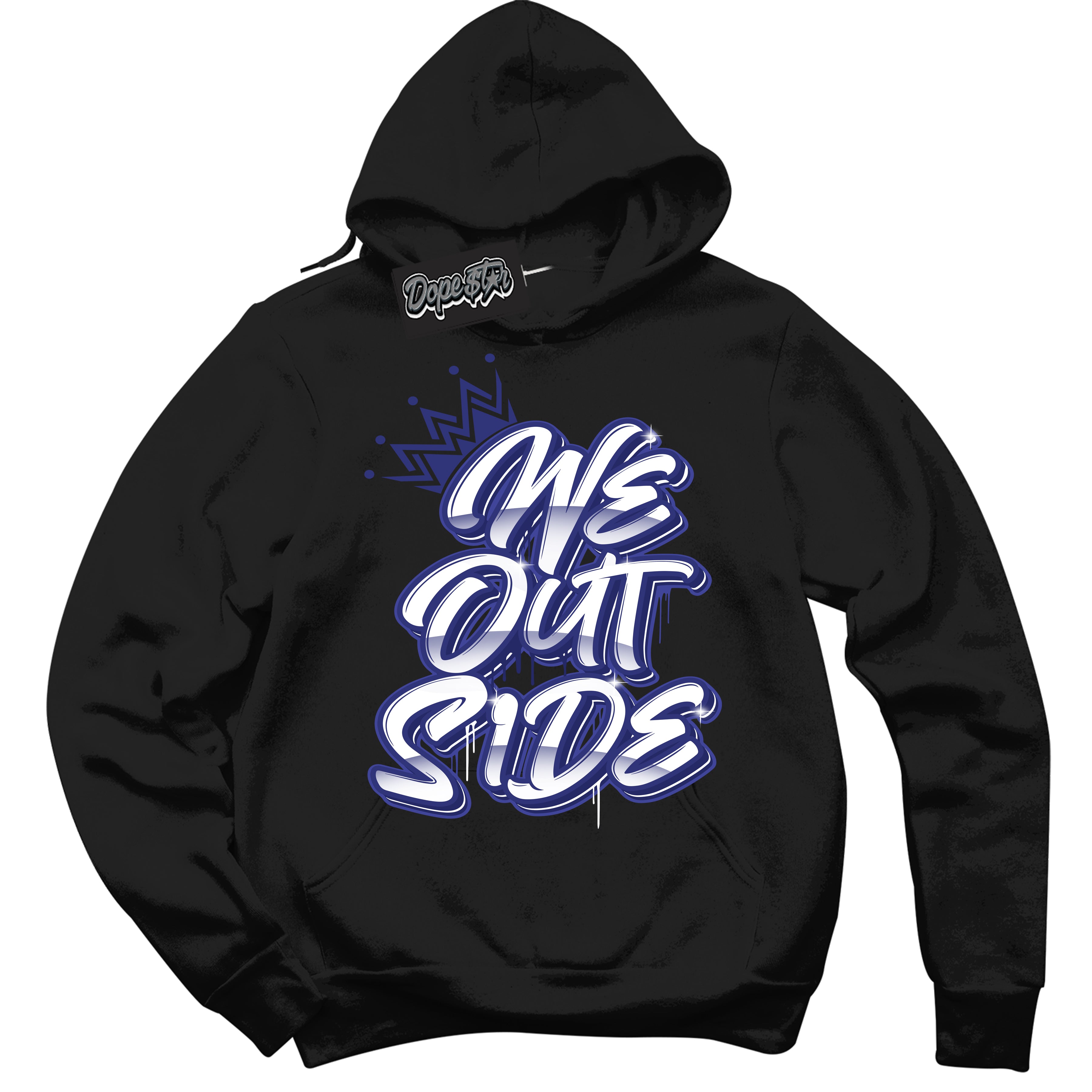 Cool Black Hoodie with “ We Outside ” design that Perfectly Matches Concord Dunk.