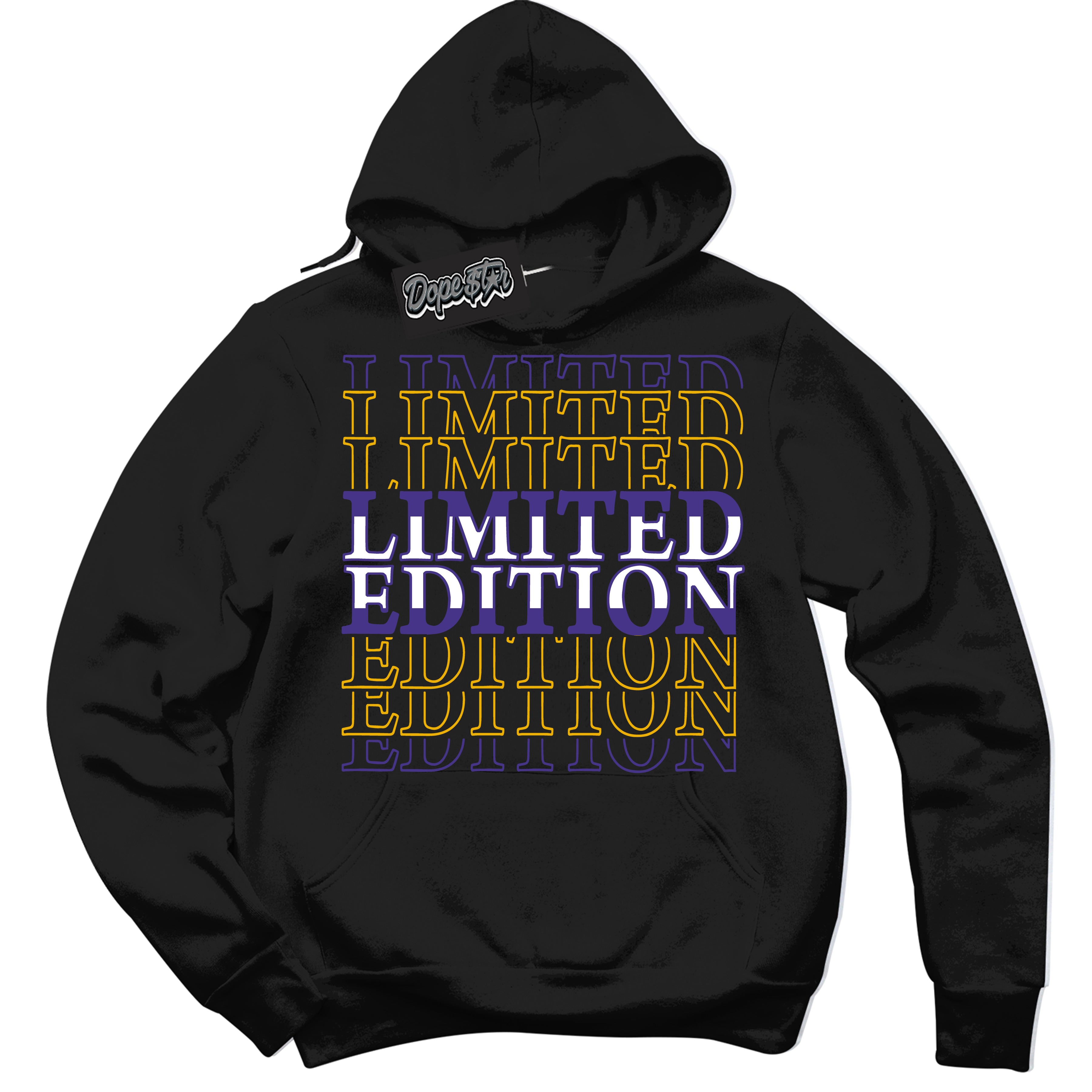 Cool Black Hoodie with “Limited Edition” design that Perfectly Matches Kobe 8 Protro Lakers Home Sneakers.