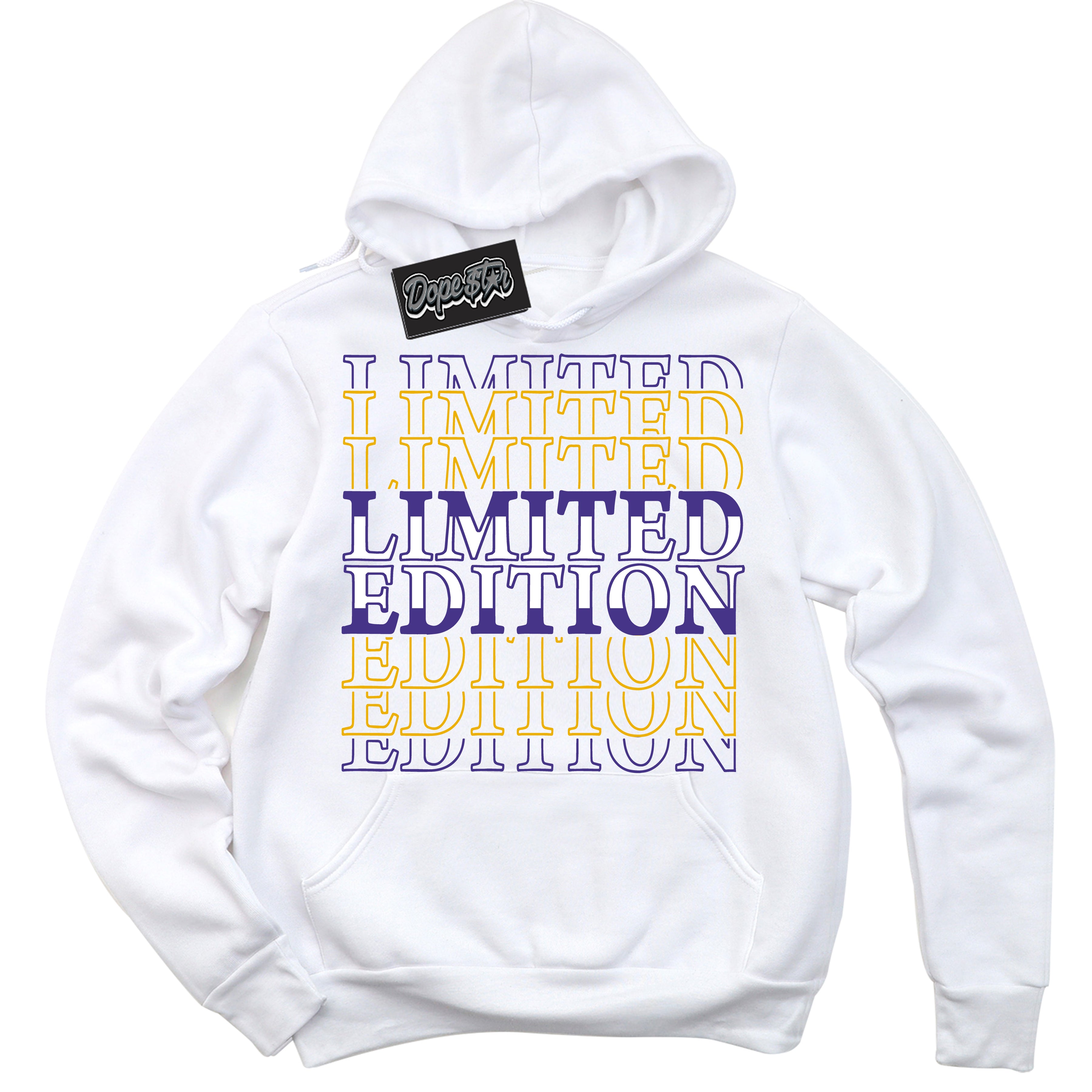 Cool White Hoodie with “Limited Edition” design that Perfectly Matches Kobe 8 Protro Lakers Home Sneakers.