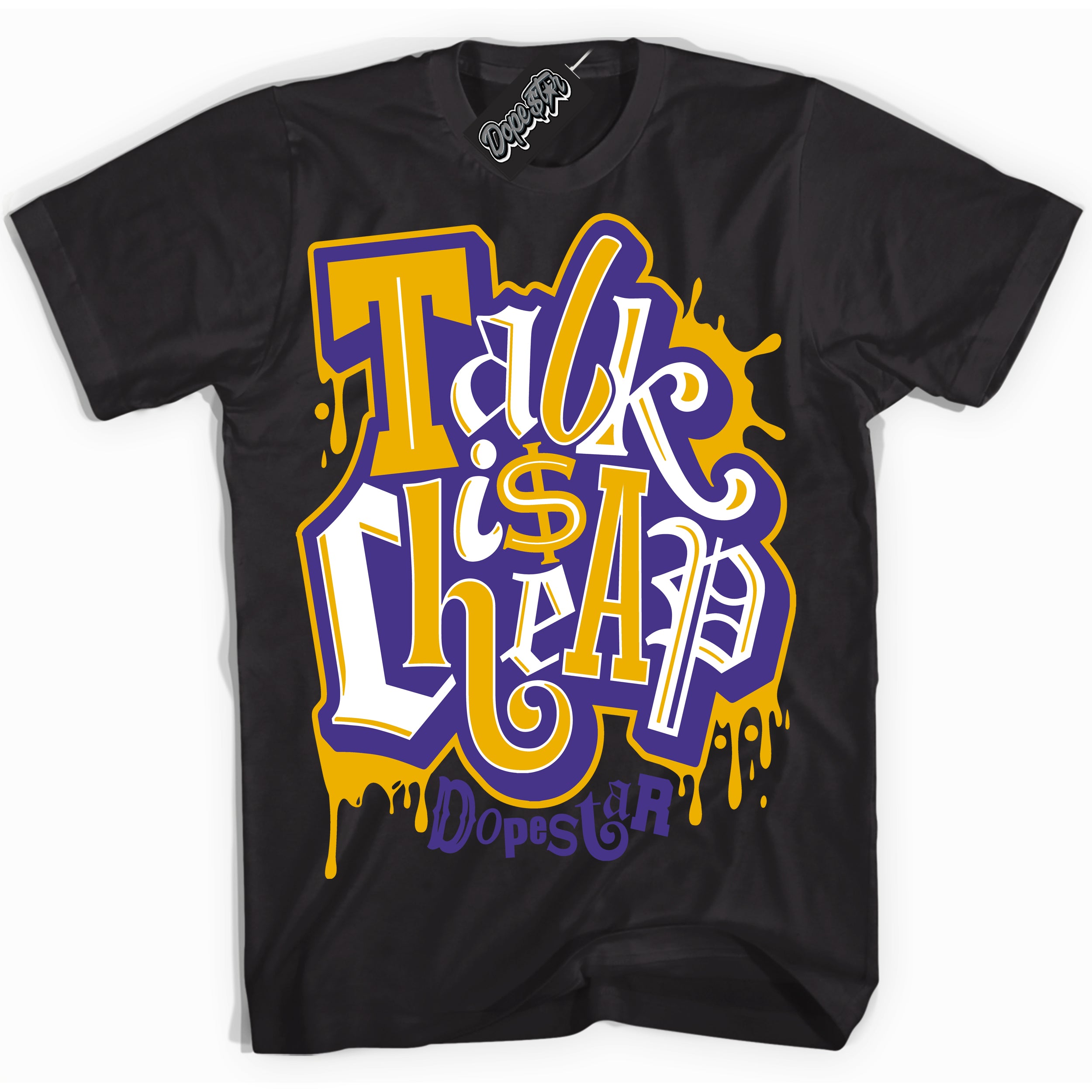 Cool Black Shirt with “Talk Is Cheap” design that perfectly matches the Kobe 8 Protro Lakers Home Sneakers.