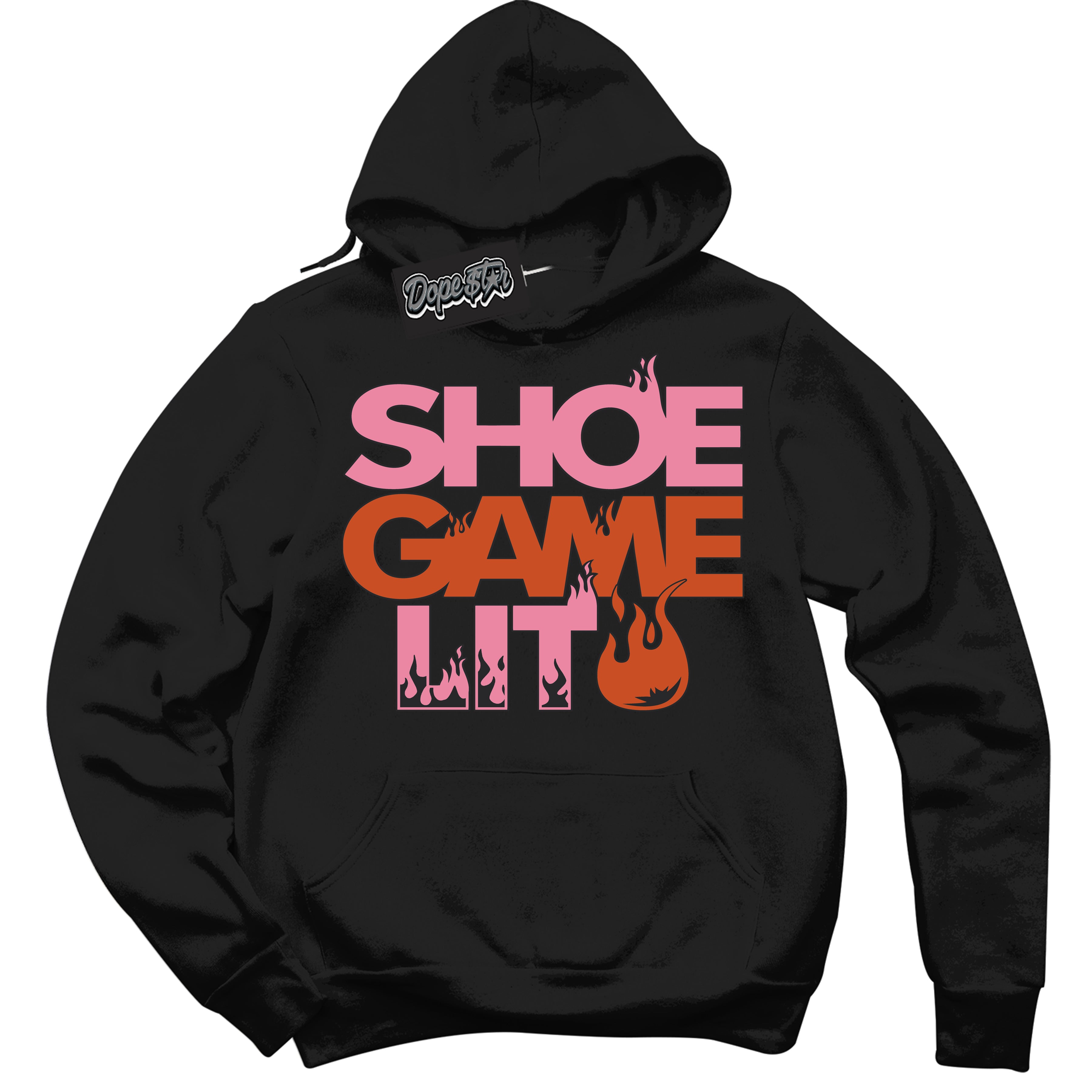 Cool Black Hoodie with “ Shoe Game Lit '' design that Perfectly Matches Pro X Powerpuff Girls Blossom Sneakers.