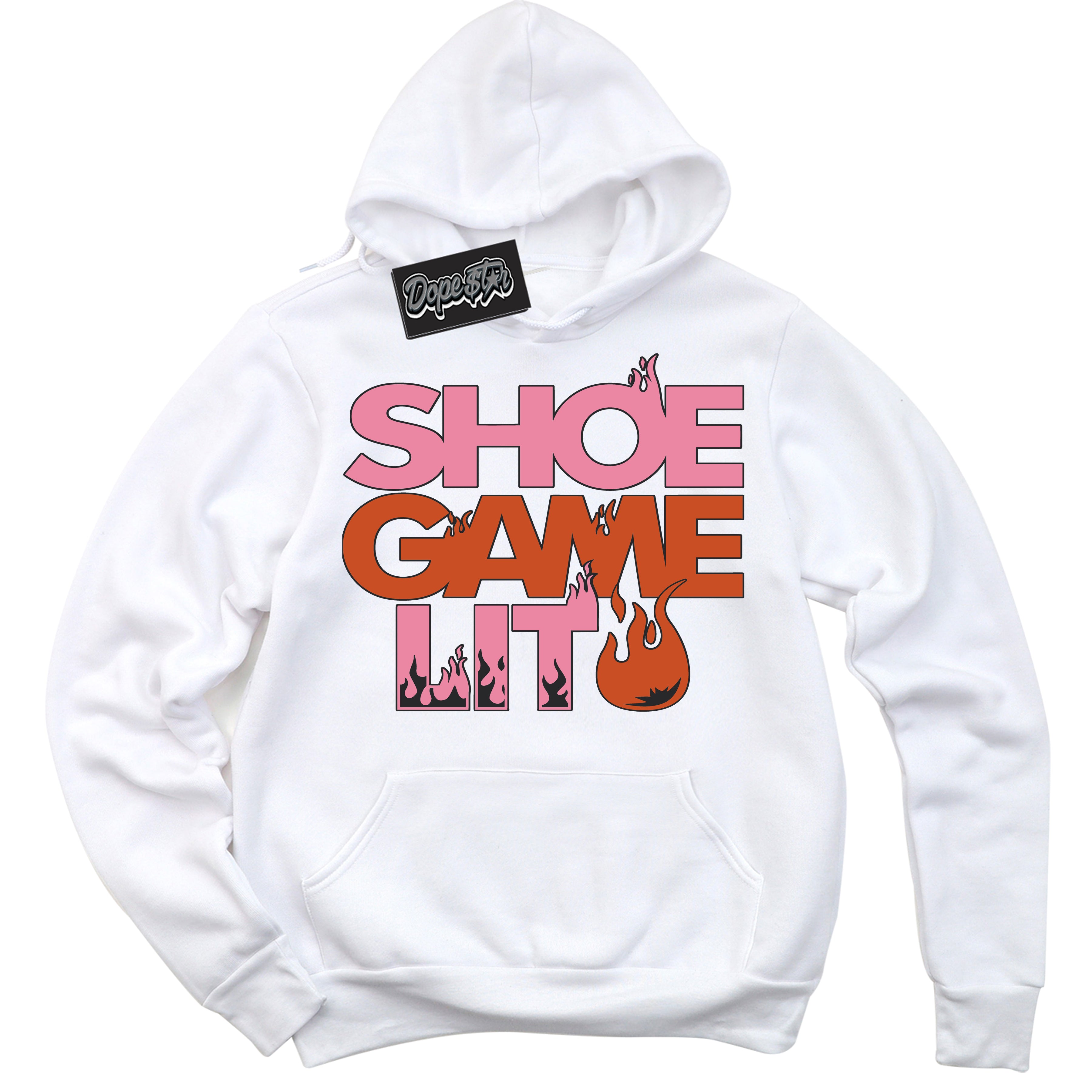 Cool White Hoodie with “ Shoe Game Lit '' design that Perfectly Matches Pro X Powerpuff Girls Blossom Sneakers.