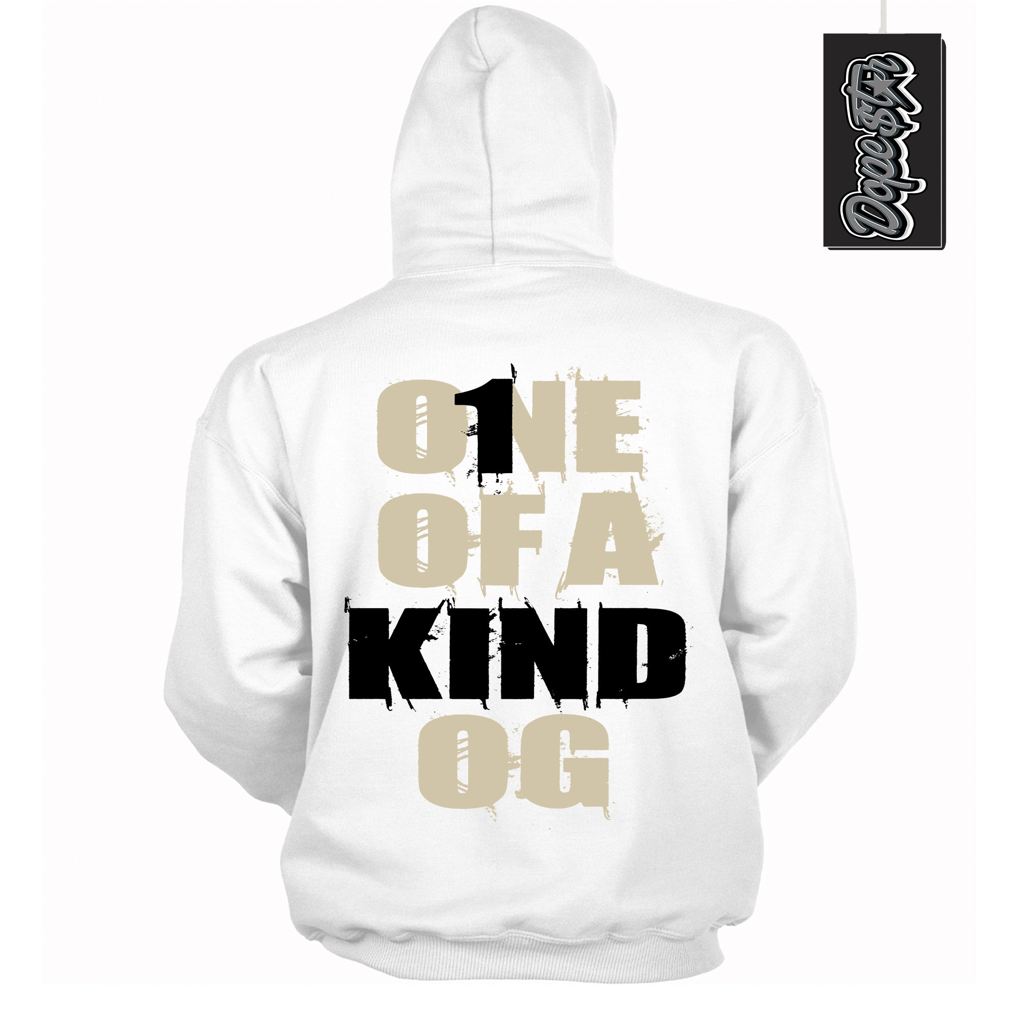 Cool White Hoodie with “ One Of A Kind ” design that Perfectly Matches Gratitude 11s Sneakers.