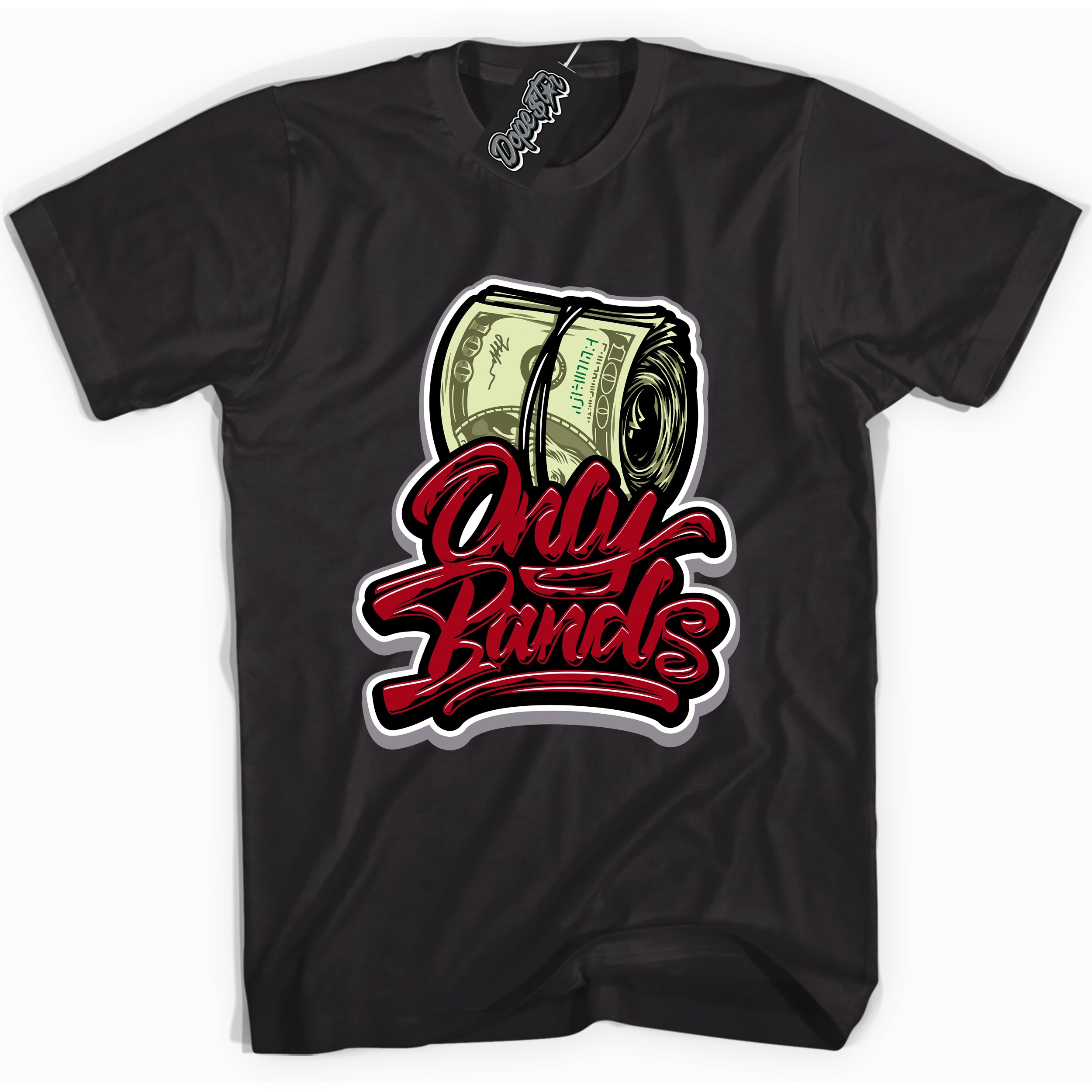Cool Black Shirt with “ Only Bands” design that perfectly matches Bred Reimagined 4s Jordans.
