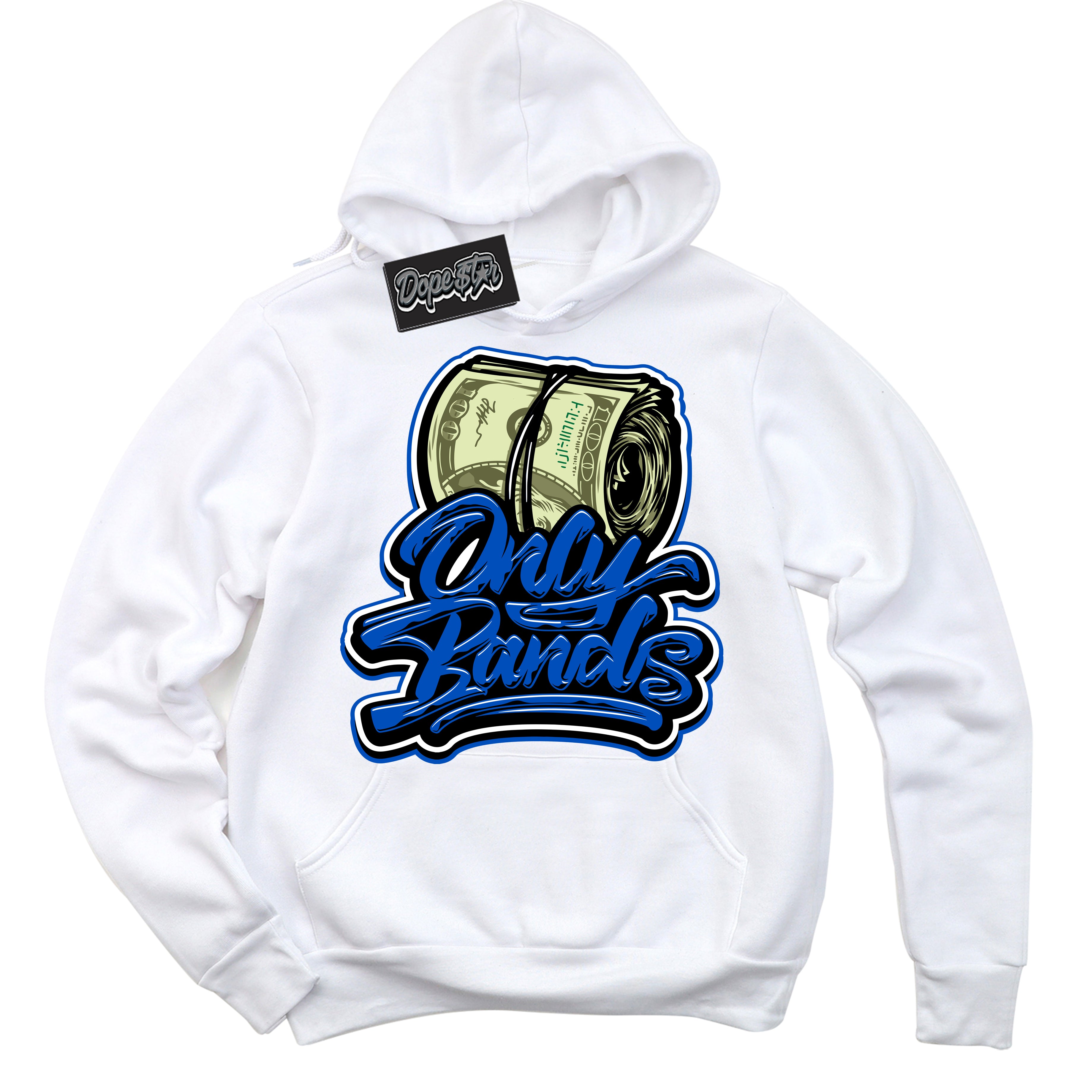 Dunk Low Astronomy Blue 'Only Bands' Hoodie – White Streetwear Sweatshirt | Sneaker Matching Hoodie for Dunk Low Astronomy Blue | Men's & Women's Streetwear Outfit by Sneaker Shirts Outlet.