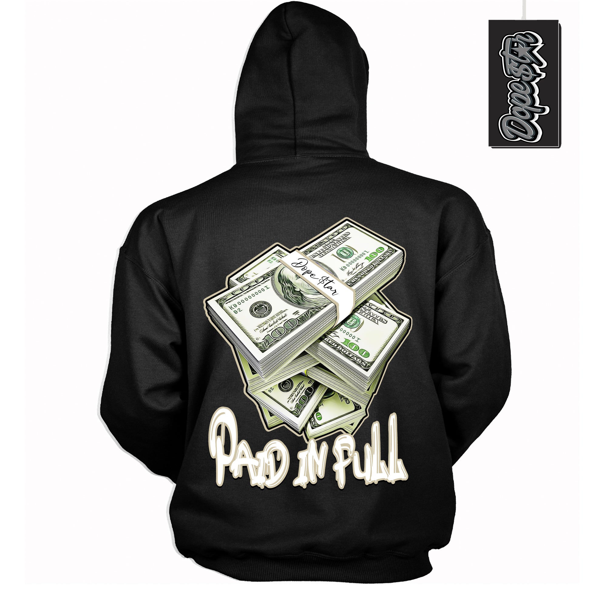 Cool Black Hoodie with “ Paid In Full ” design that Perfectly Matches Gratitude 11s Sneakers.