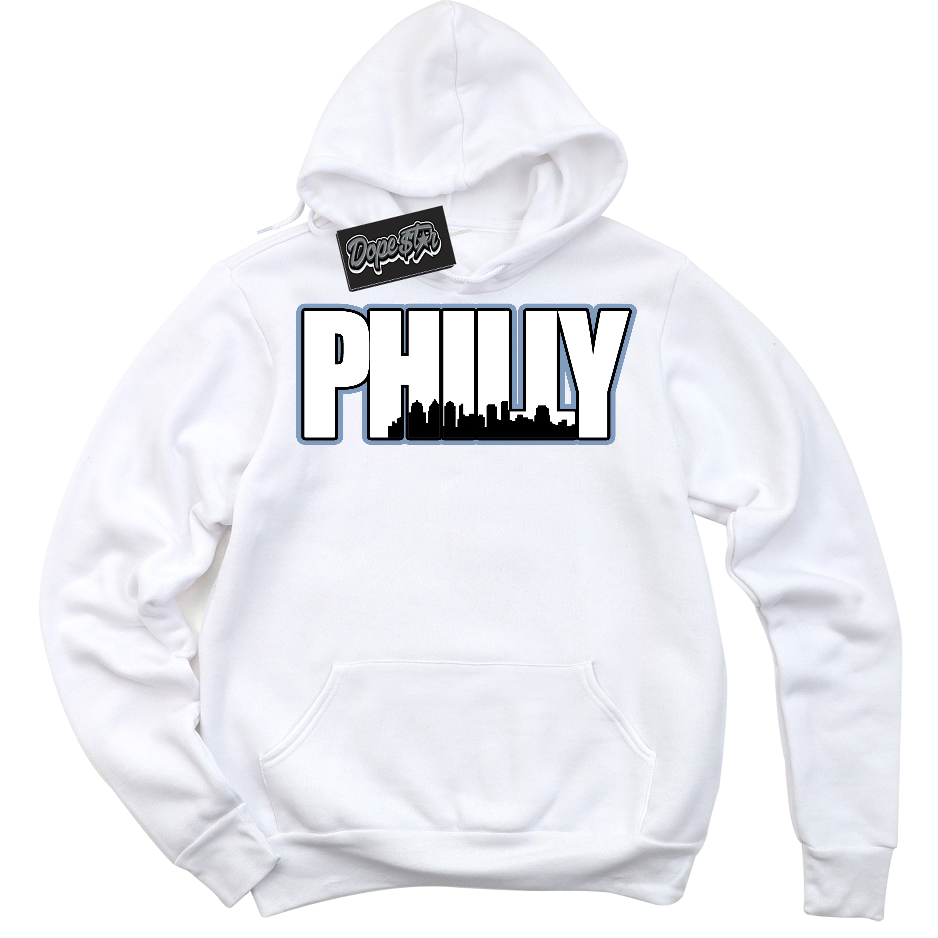 Cool White Hoodie with “ Philly ” design that Perfectly Matches Reverse Oreo 6s Sneakers.