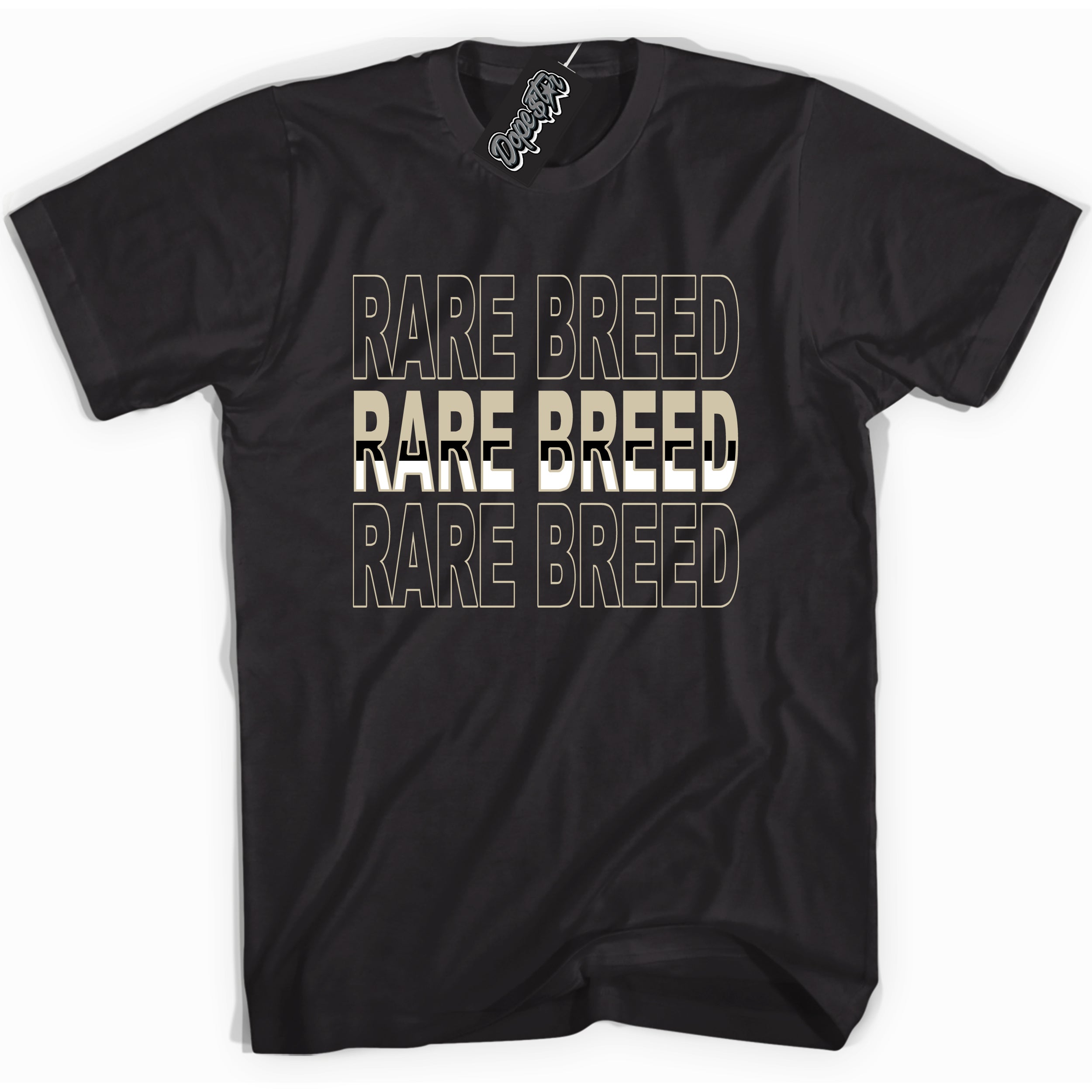 Cool Black Shirt with “ Rare Breed” design that perfectly matches Gratitude 11s Sneakers.
