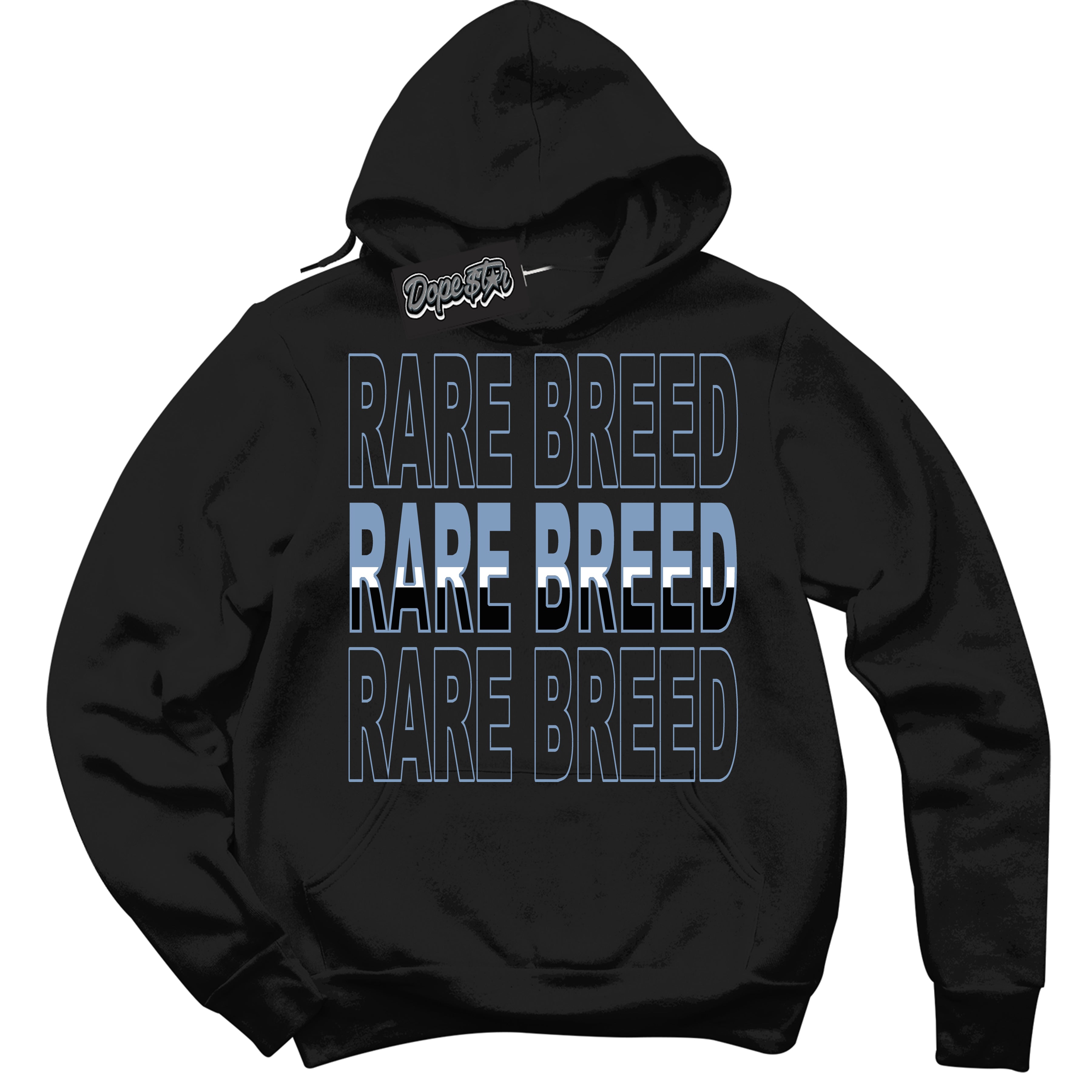 Cool Black Hoodie with “ Rare Breed ” design that Perfectly Matches Reverse Oreo 6s Sneakers.