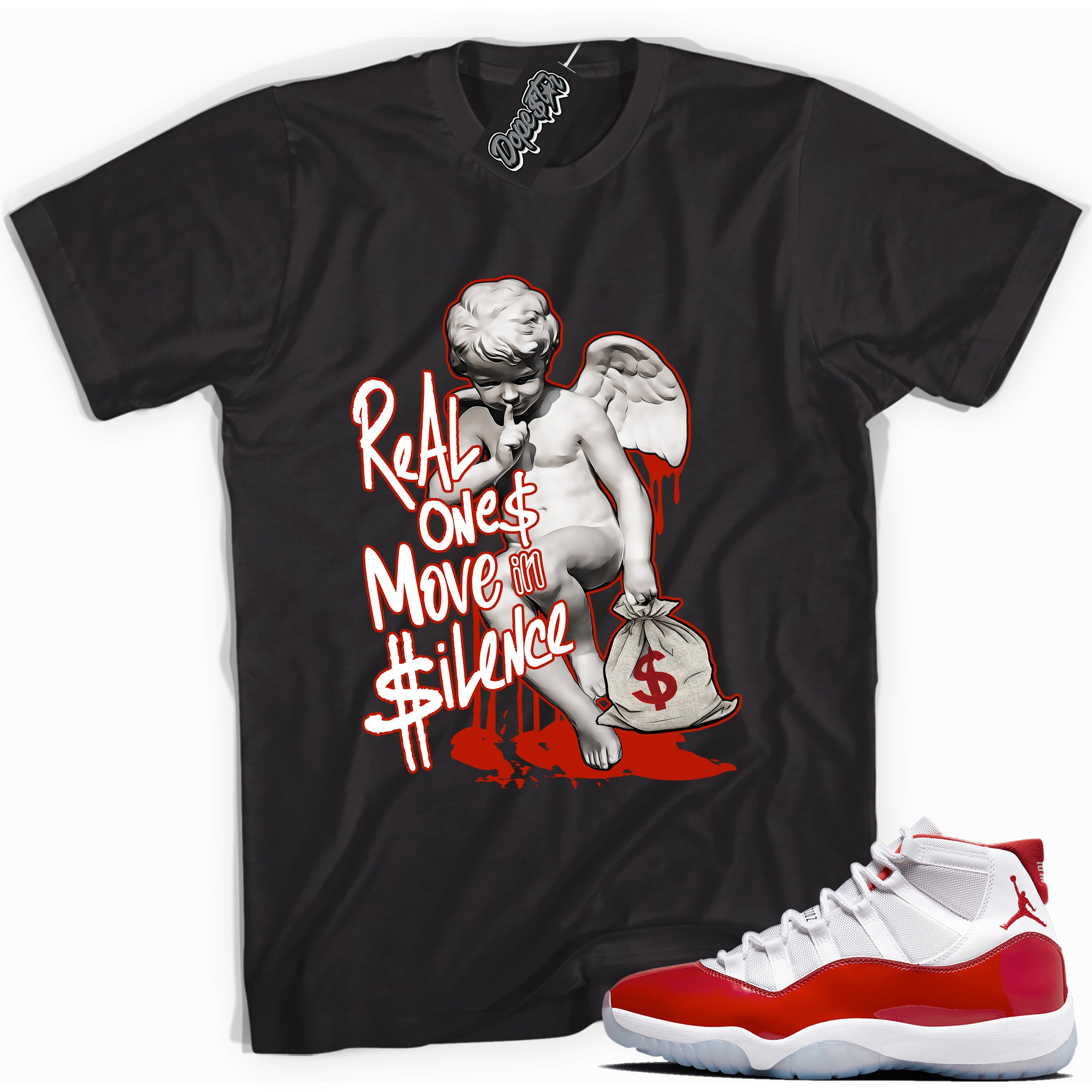 Cool Black graphic tee with “ Stay Lit ” print, that perfectly matches CHERRY 11s sneakers
