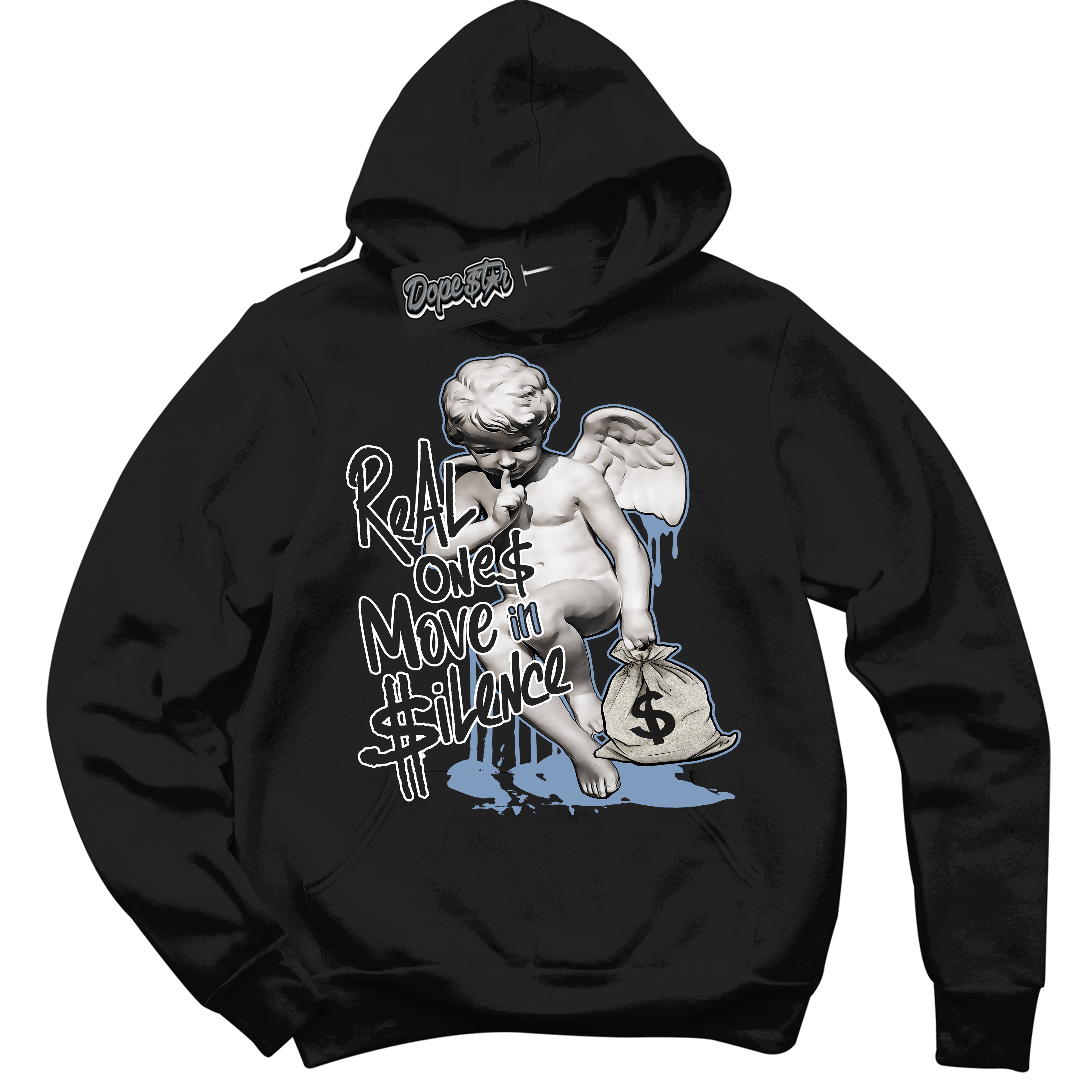 Cool Black Hoodie with “ Real Ones Cherub ” design that Perfectly Matches Reverse Oreo 6s Sneakers.