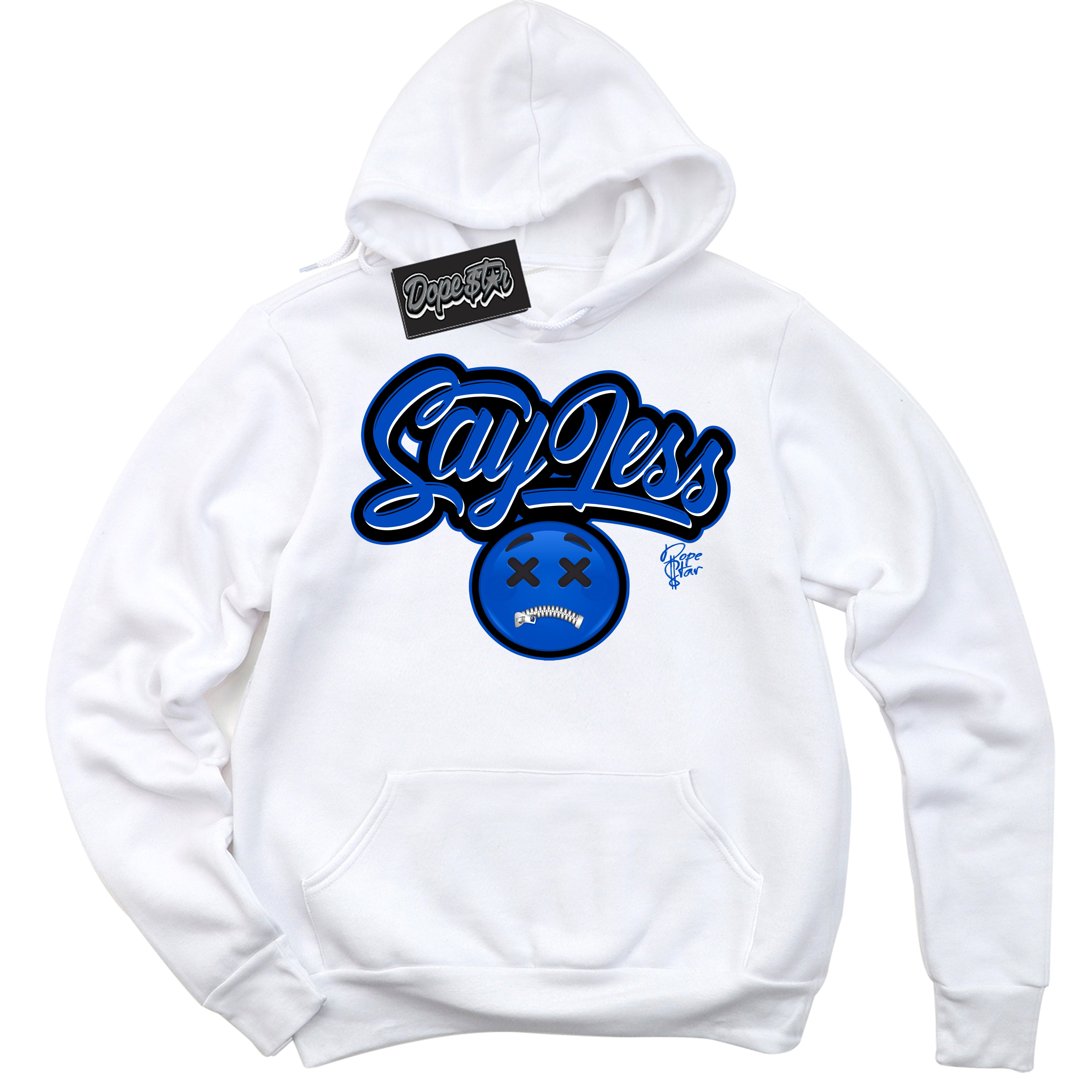 Dunk Low Astronomy Blue 'Say Less' Hoodie – White Streetwear Sweatshirt | Sneaker Matching Hoodie for Dunk Low Astronomy Blue | Men's & Women's Streetwear Outfit by Sneaker Shirts Outlet.